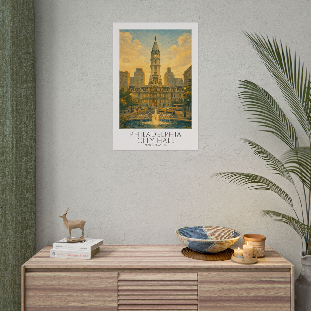 Philadelphia City Hall Travel Poster