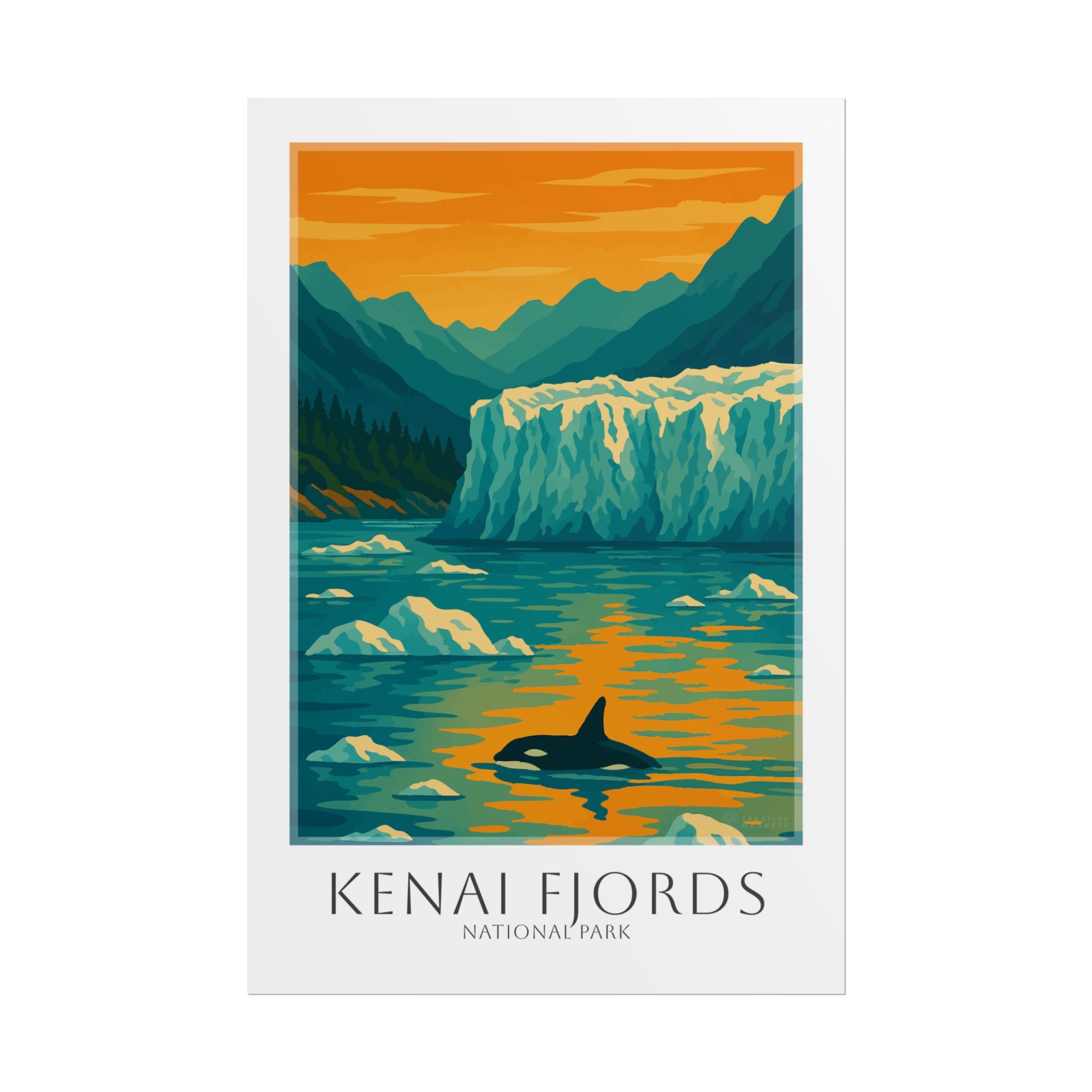 KENAI FJORDS * Travel Poster * National Park Wall Art