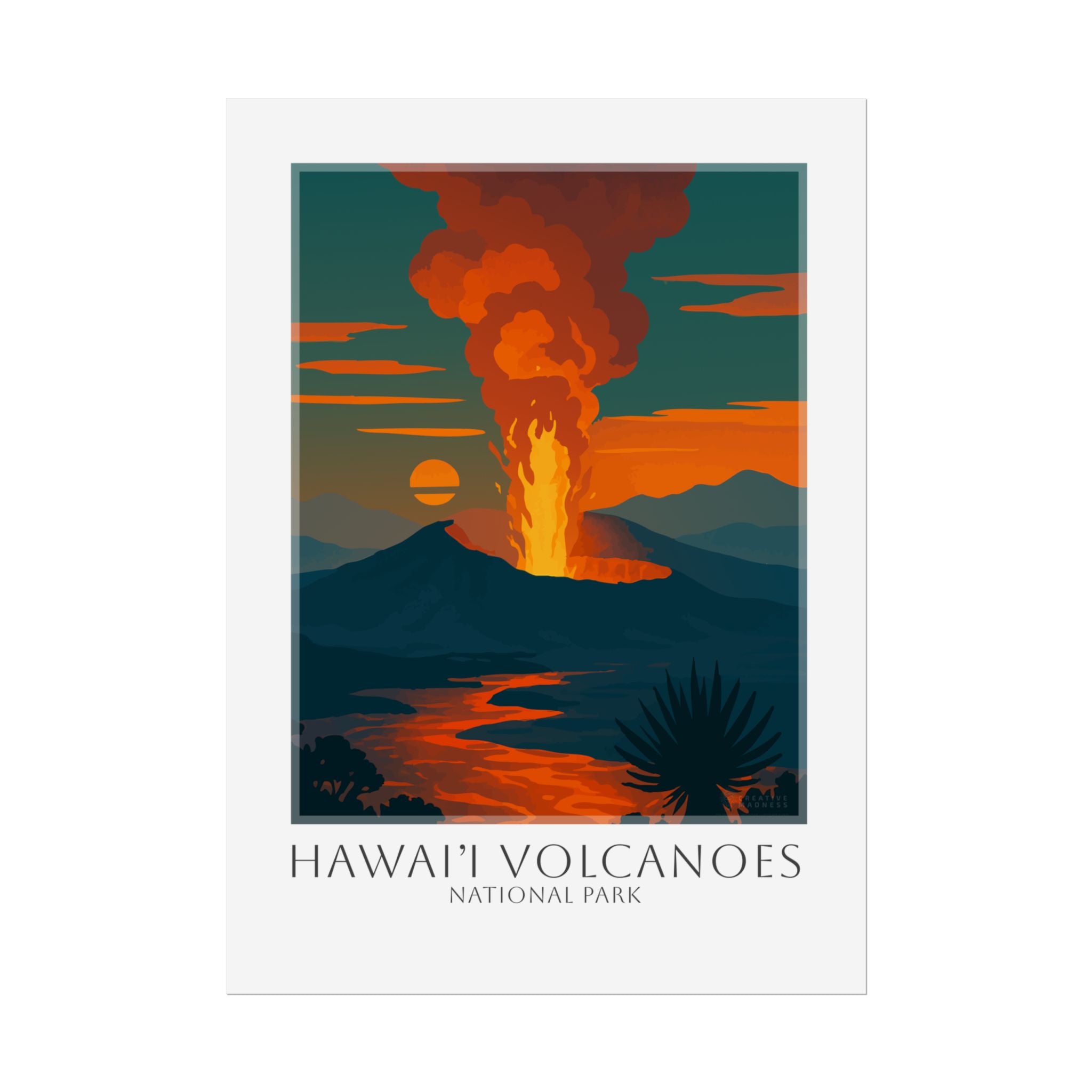 HAWAII VOLCANOES  * Travel Poster * National Park Wall Art