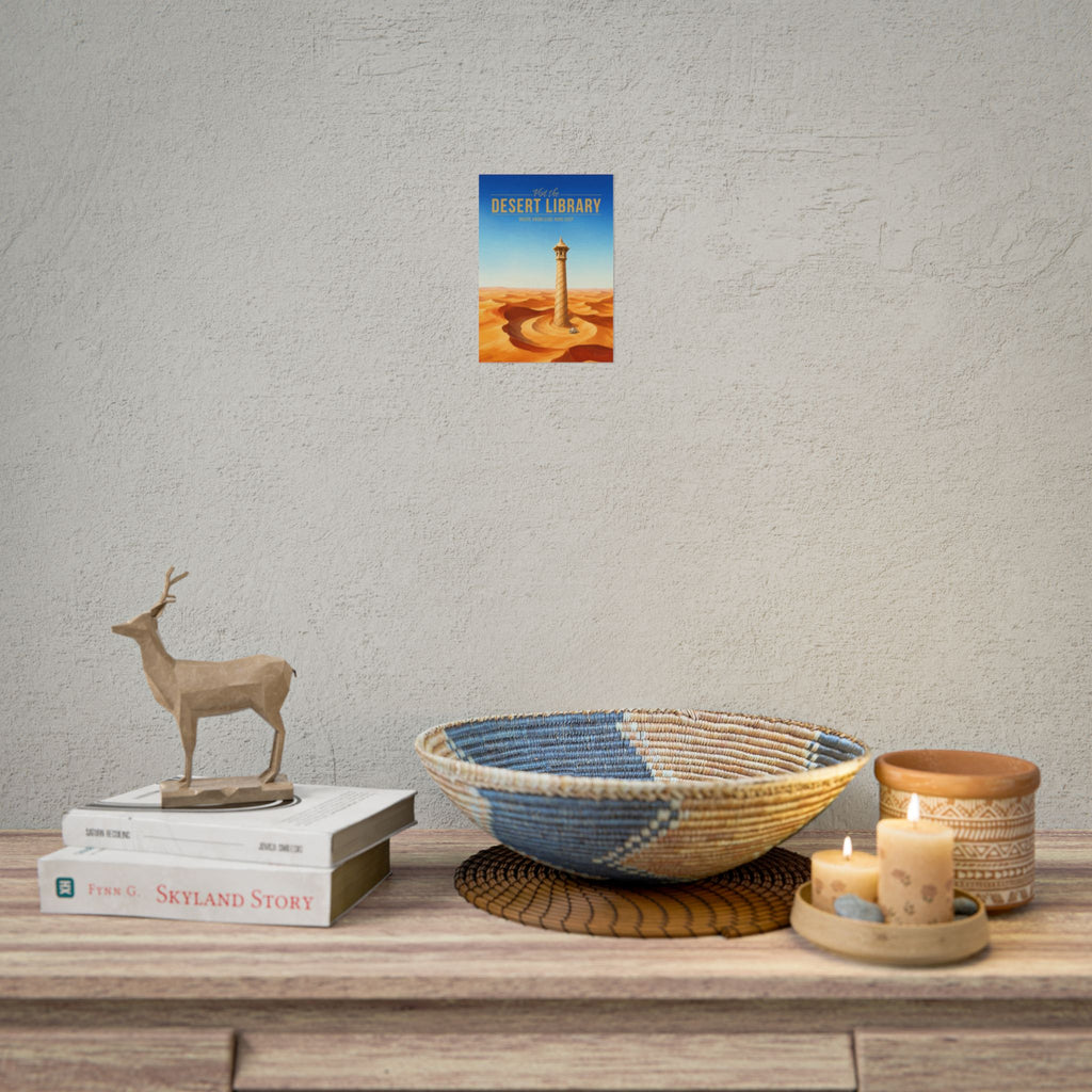 Desert Library Travel Poster
