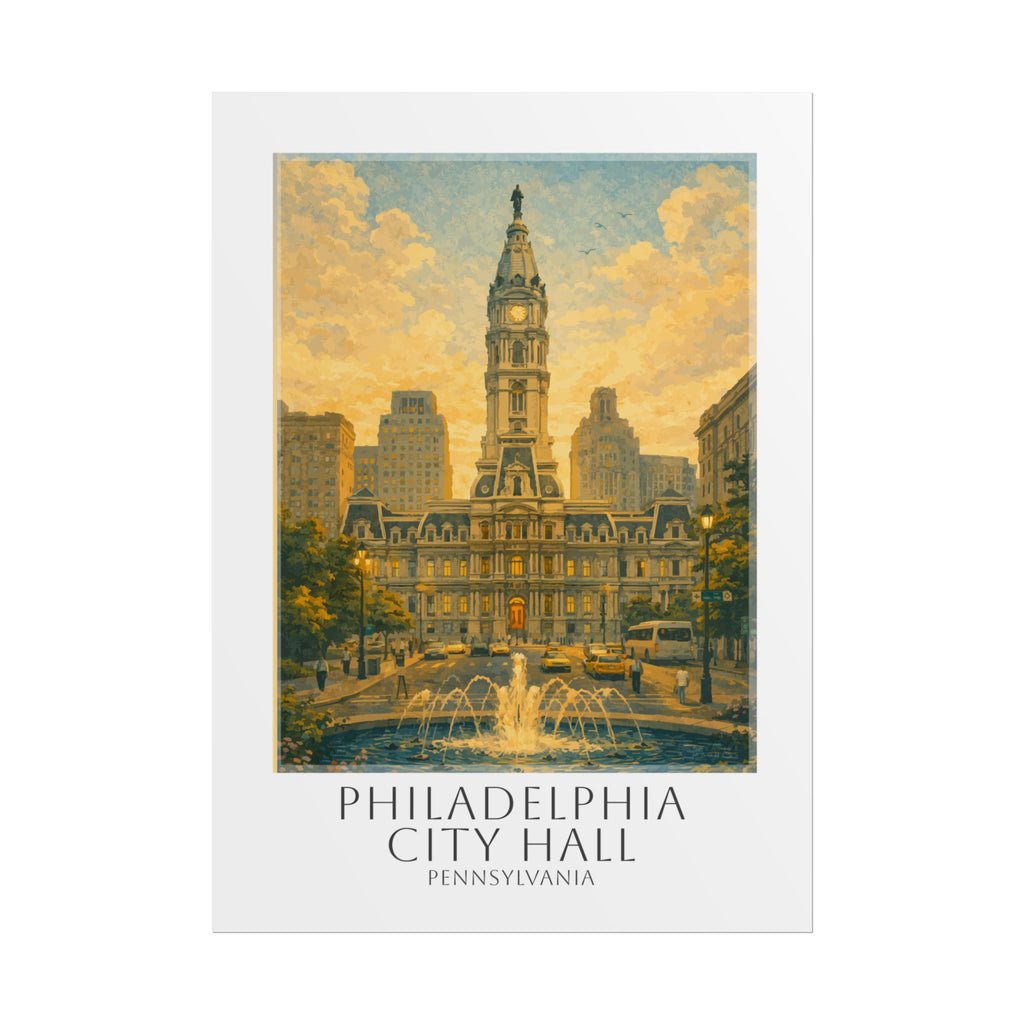 Philadelphia City Hall Travel Poster