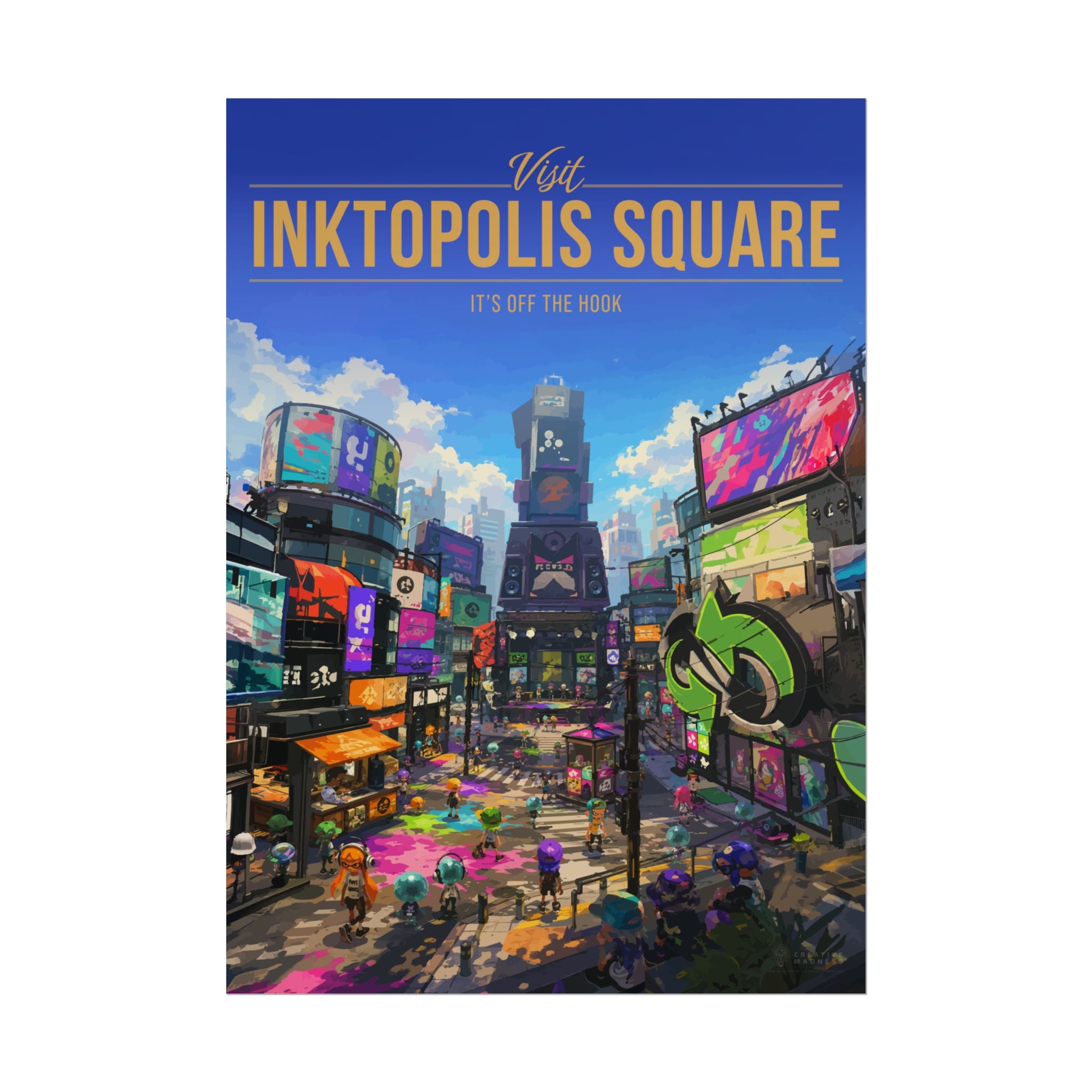 Inktopolis Square Travel Poster