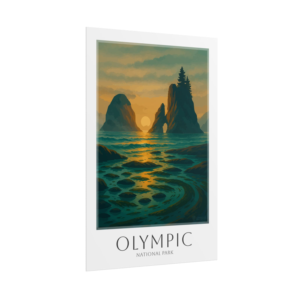 OLYMPIC  * Travel Poster * National Park Wall Art