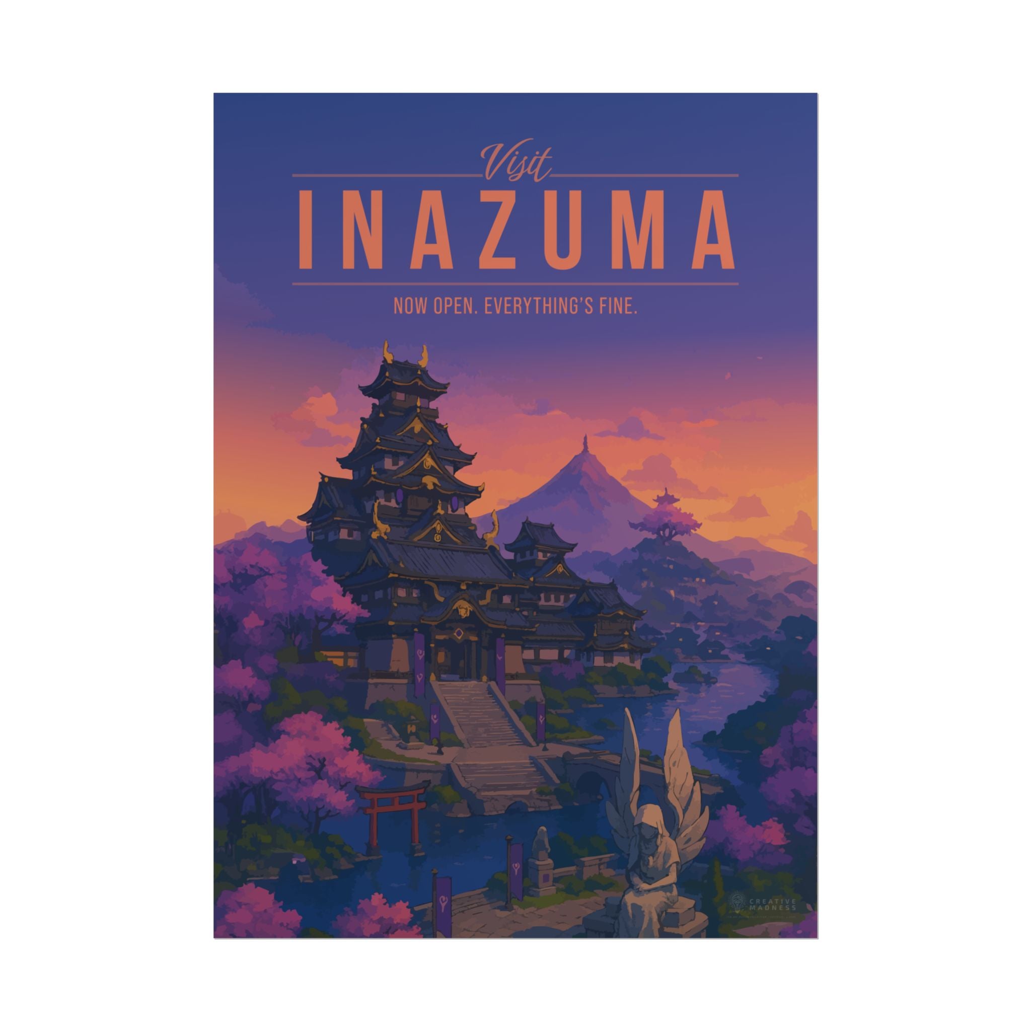 INAZUMA * Travel Poster * Impactful Fantasy Wall Art