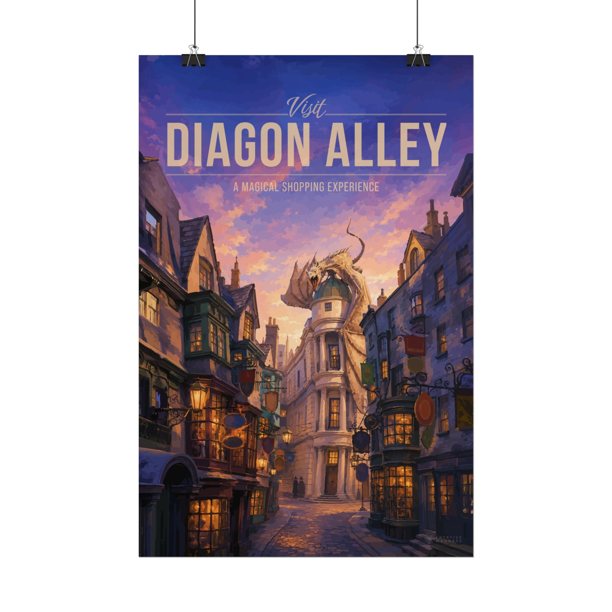 Diagon Alley Travel Poster
