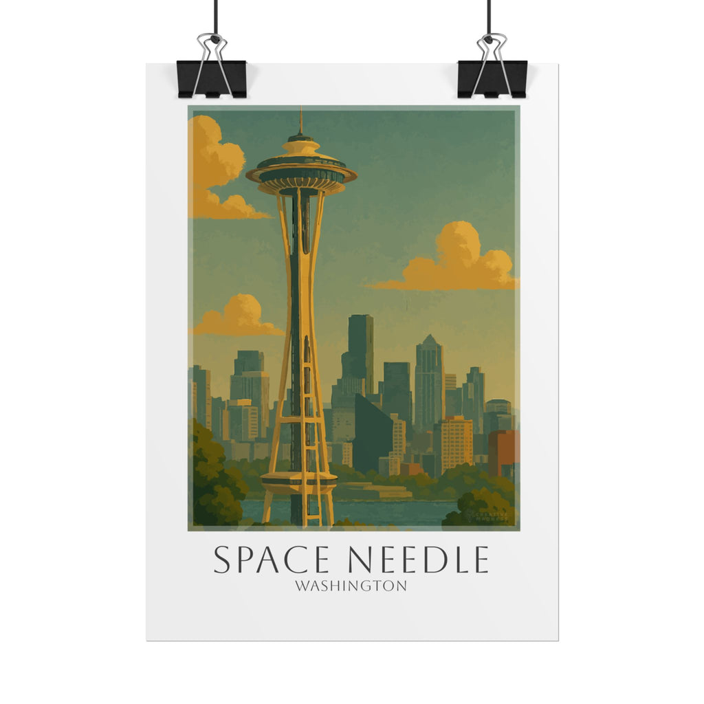 Space Needle Travel Poster