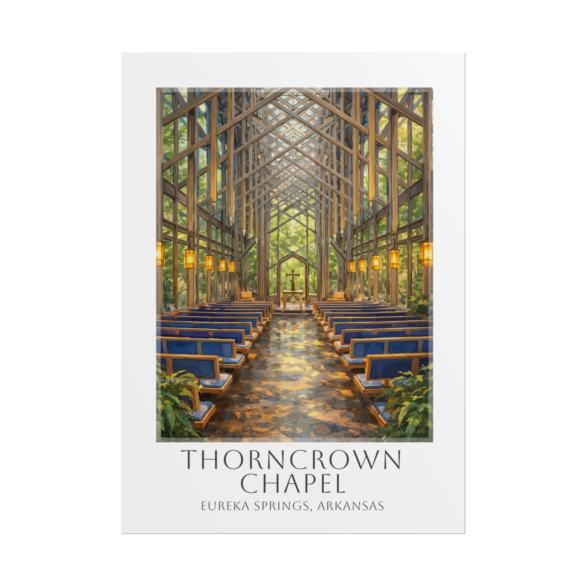 Thorncrown Chapel Travel Poster