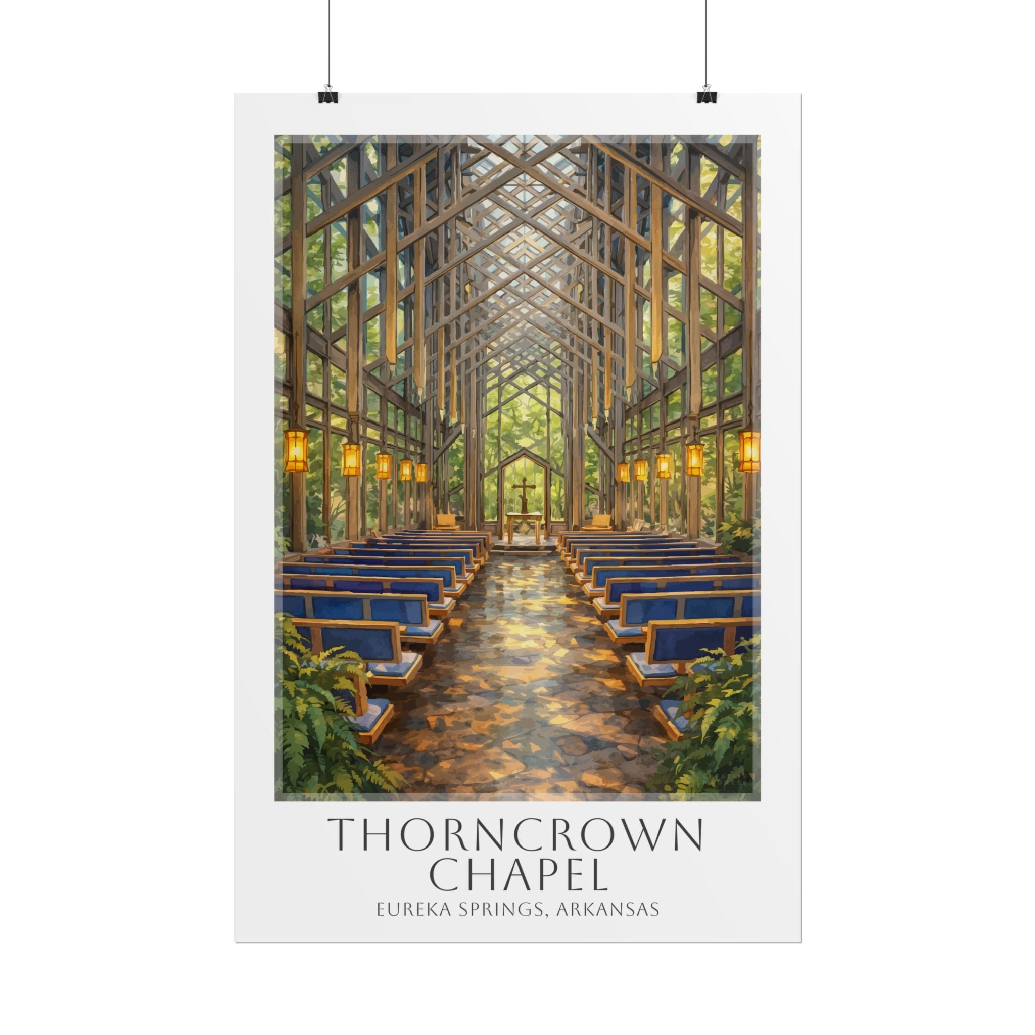 Thorncrown Chapel Travel Poster
