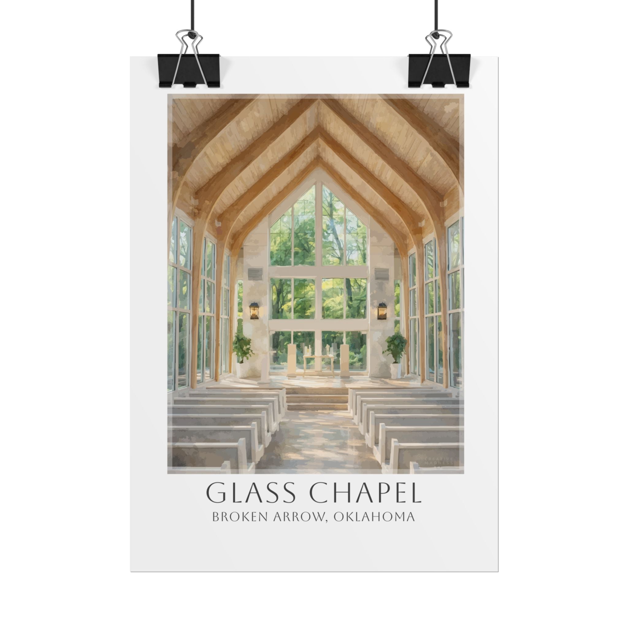 Glass Chapel Travel Poster