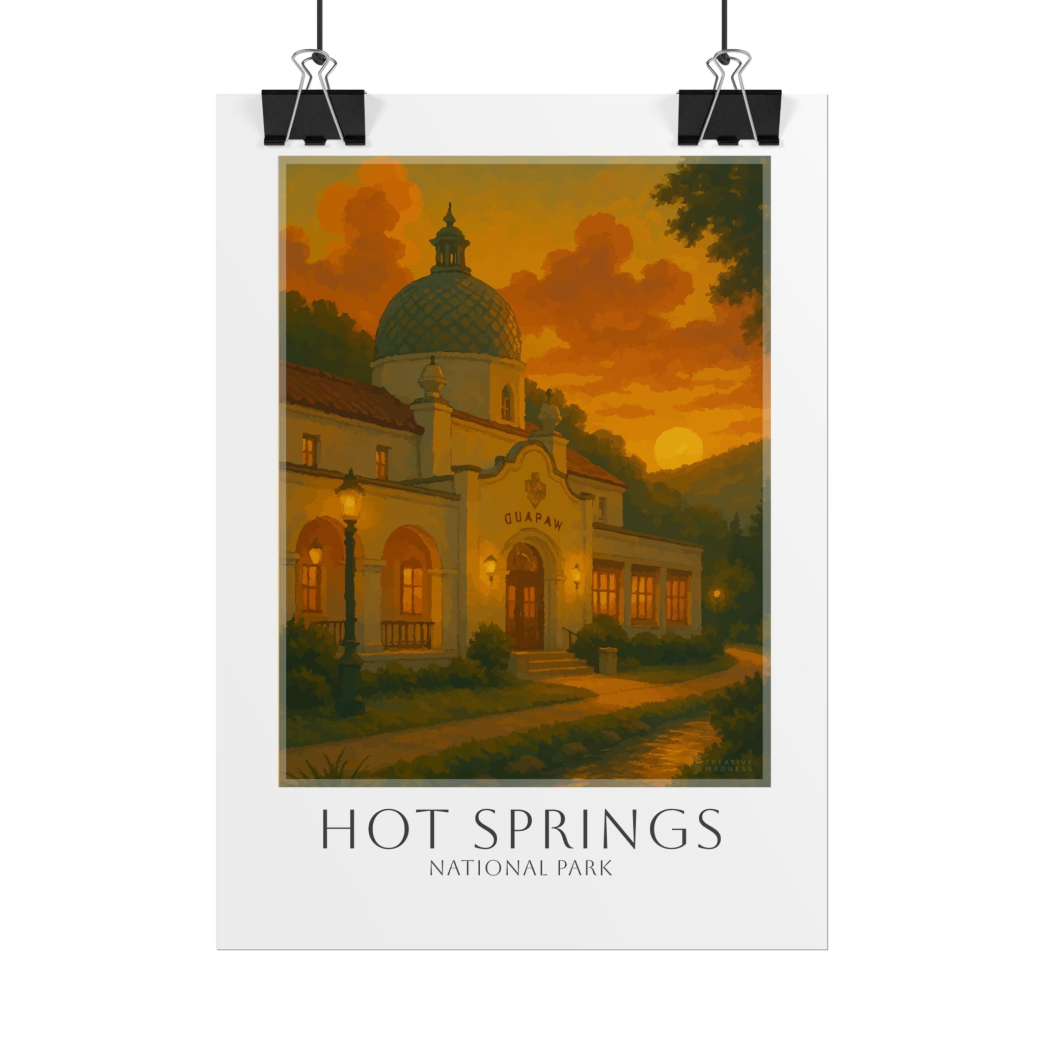 HOT SPRINGS  * Travel Poster * National Park Wall Art