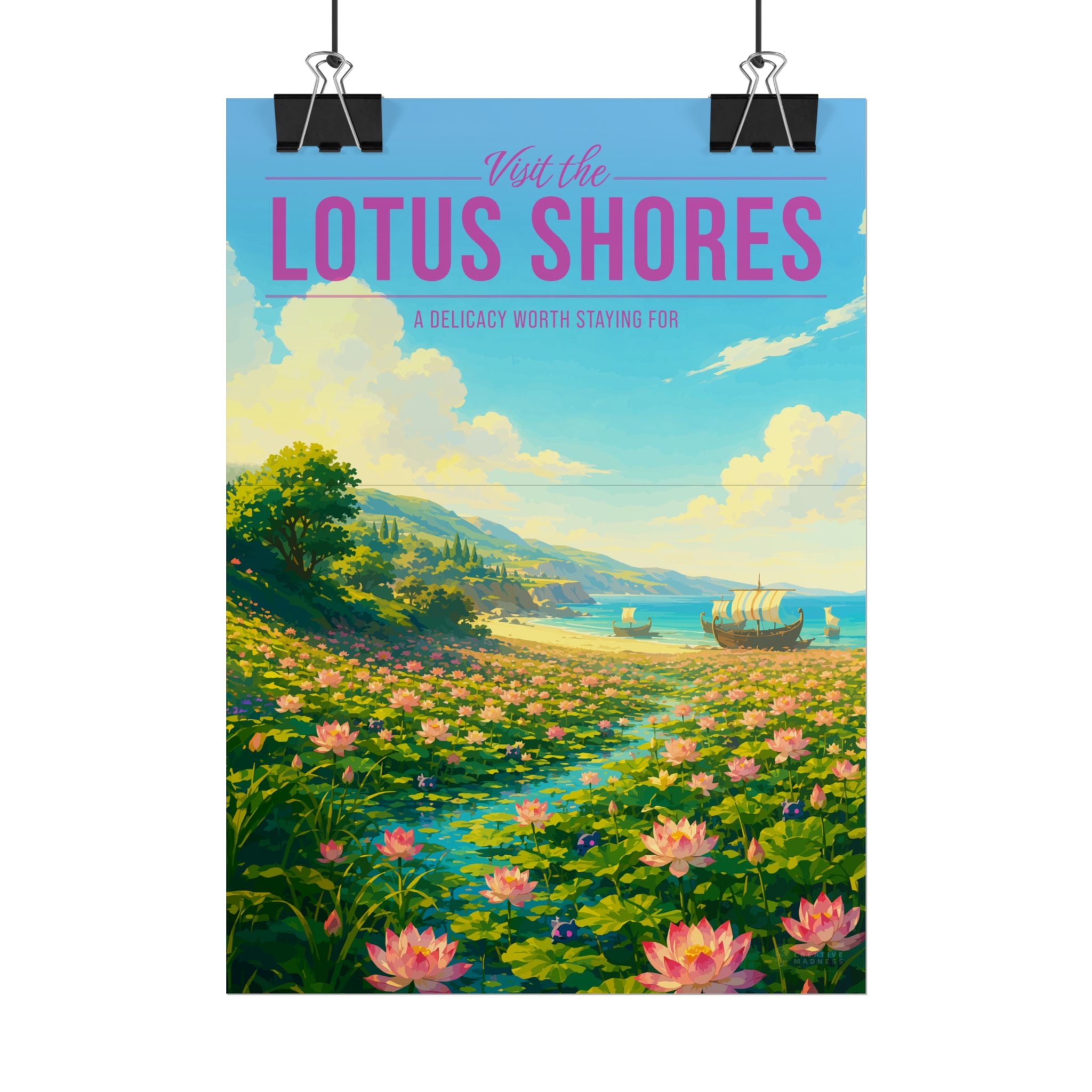 Lotus Shores Travel Poster