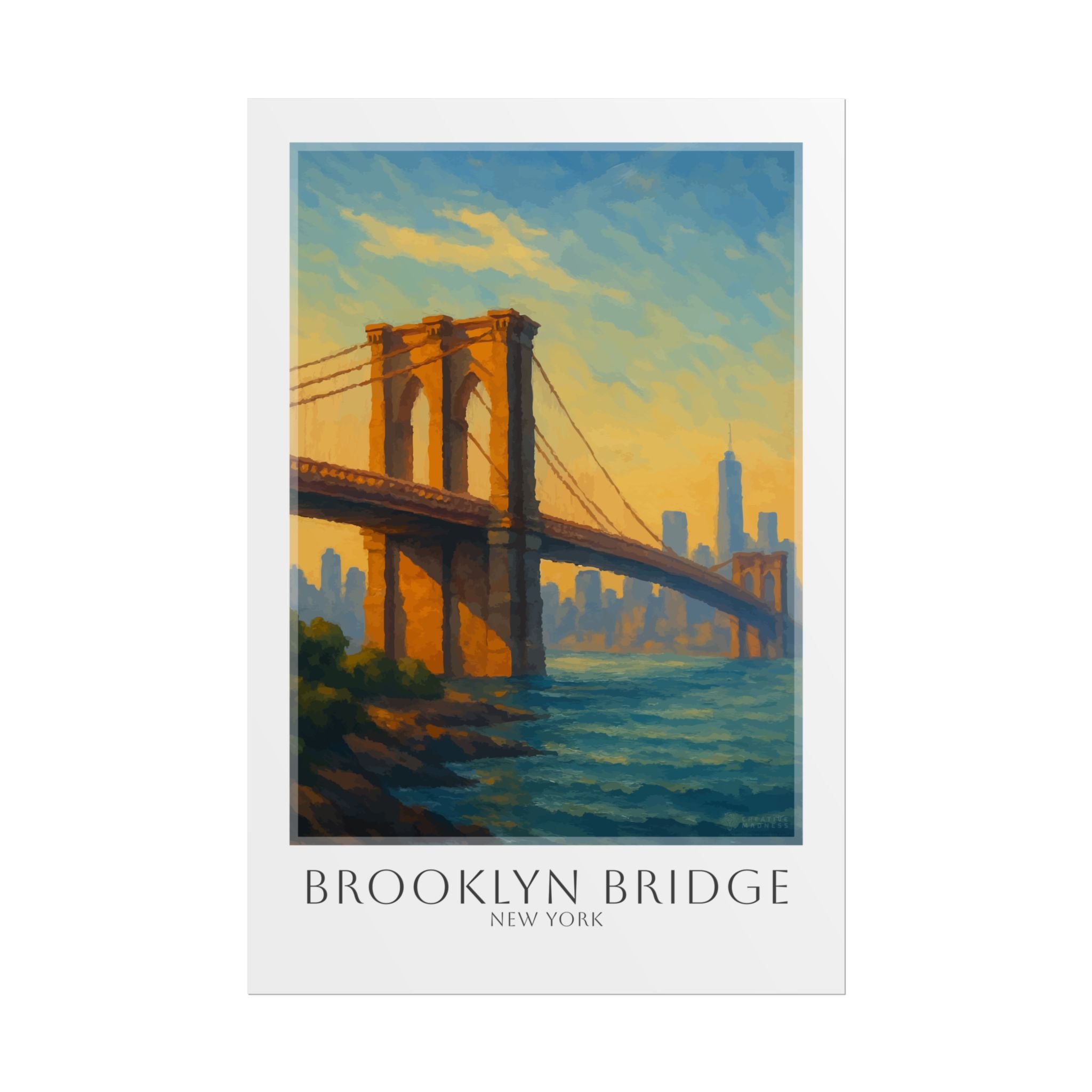 Brooklyn Bridge Travel Poster