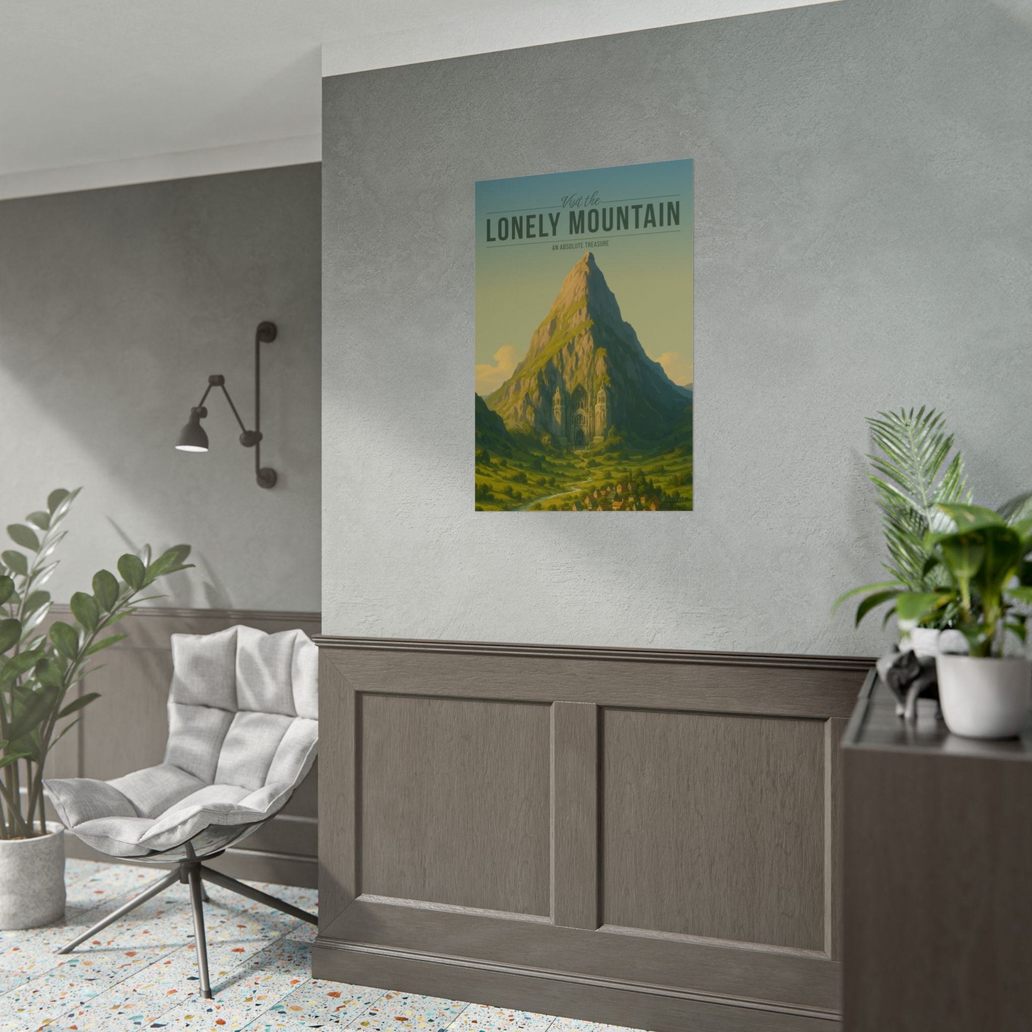 Lonely Mountain Travel Poster
