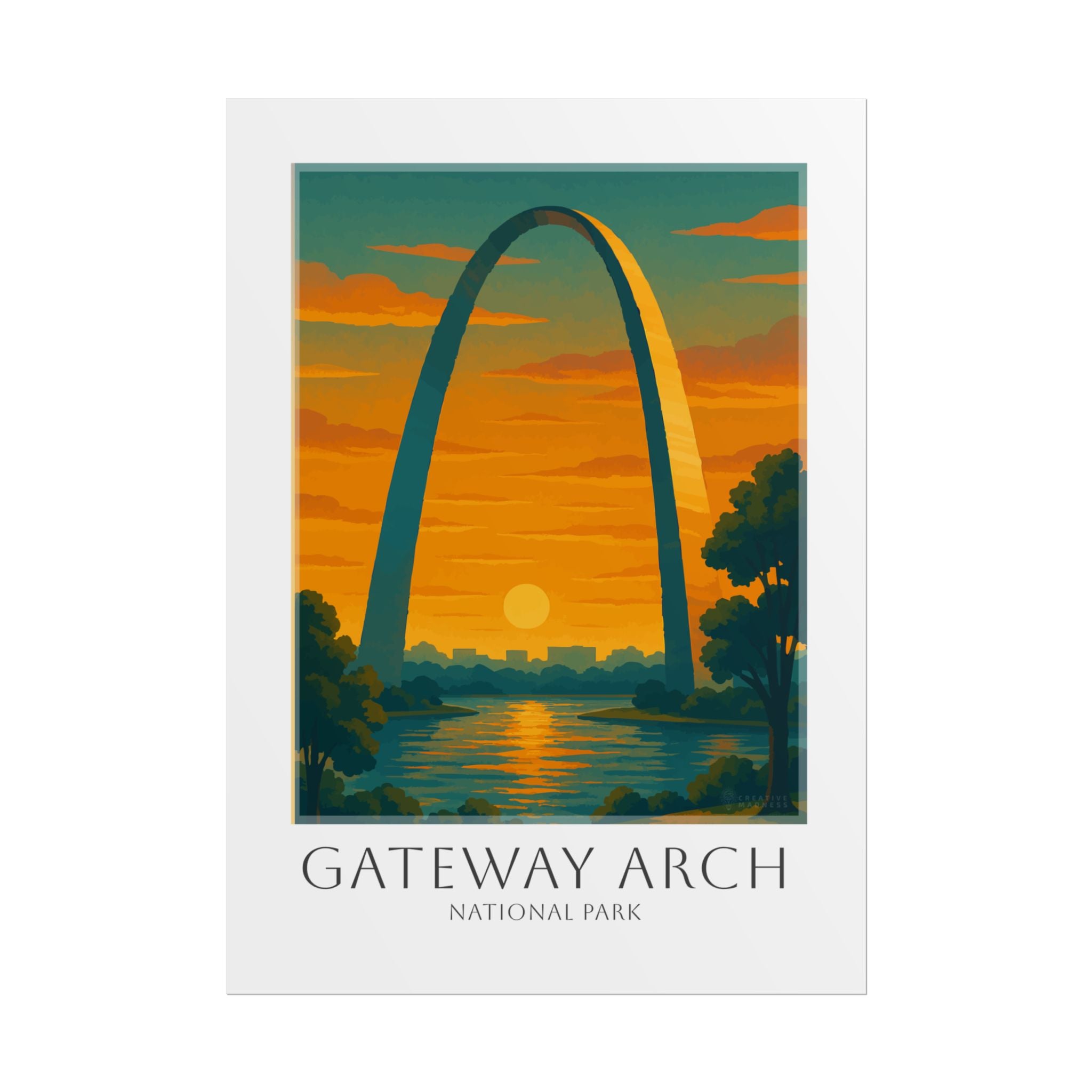 GATEWAY ARCH  * Travel Poster * National Park Wall Art