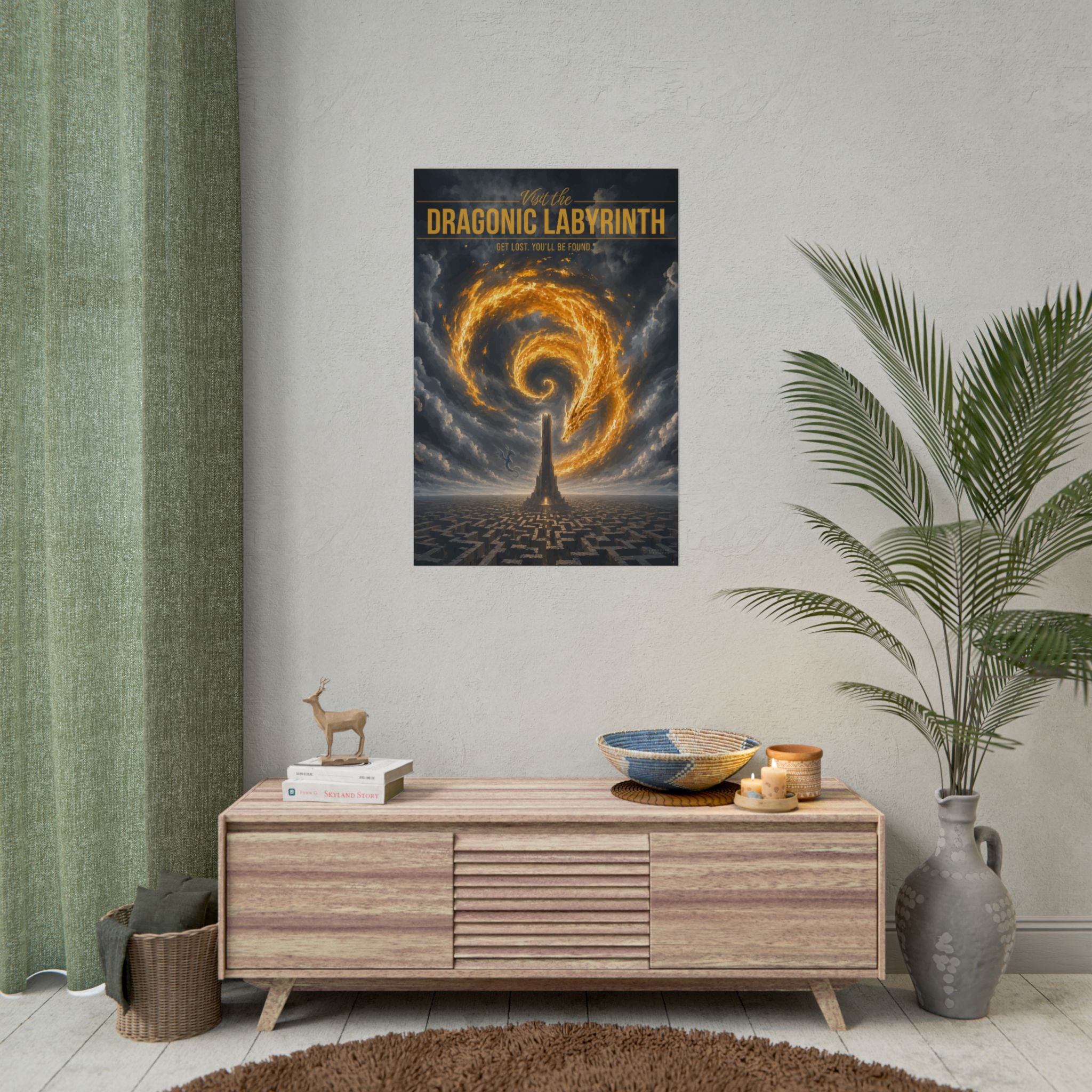 Dragonic Labyrinth Travel Poster