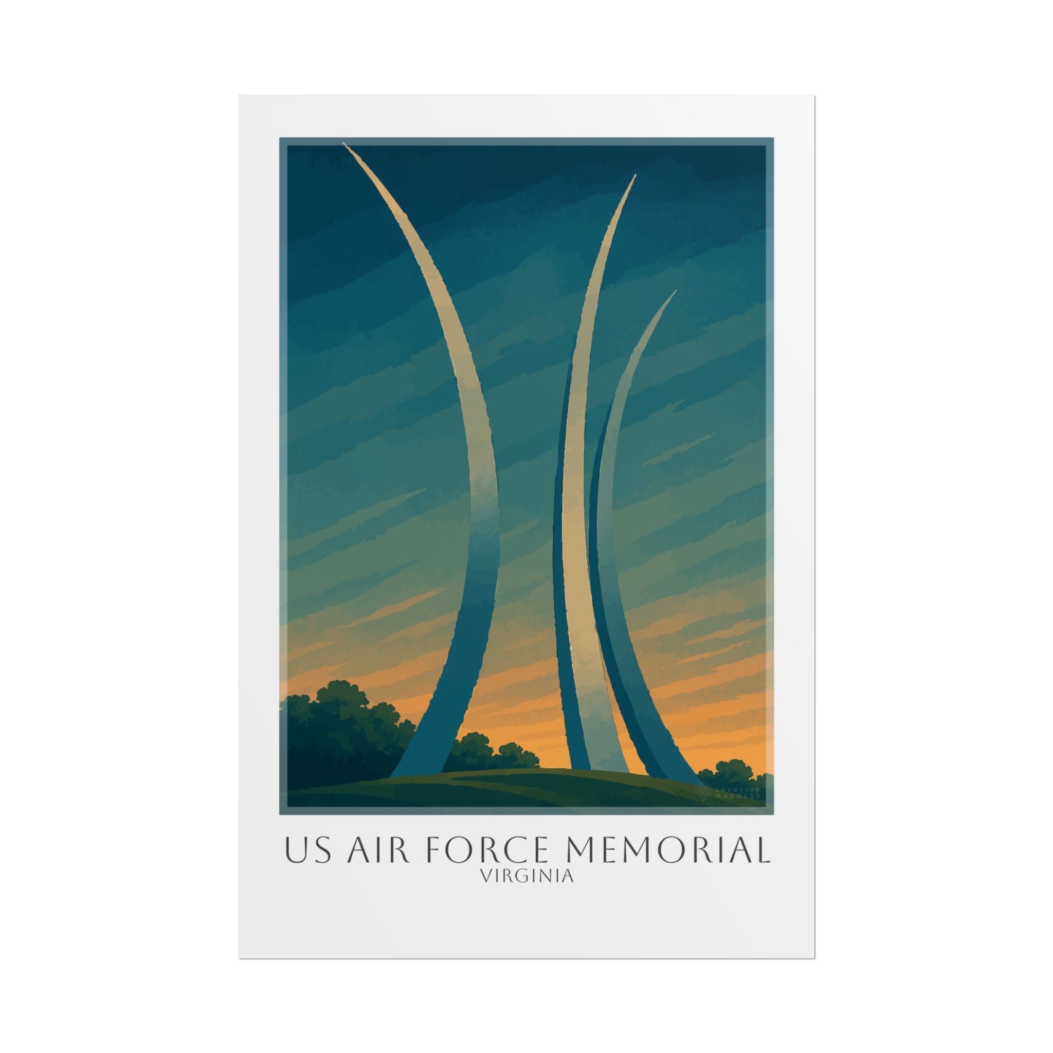 Us Air Force Memorial Travel Poster