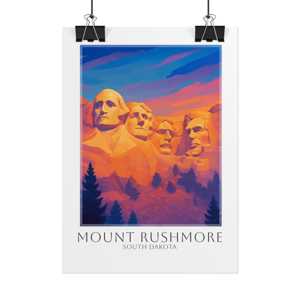 Mount Rushmore Travel Poster