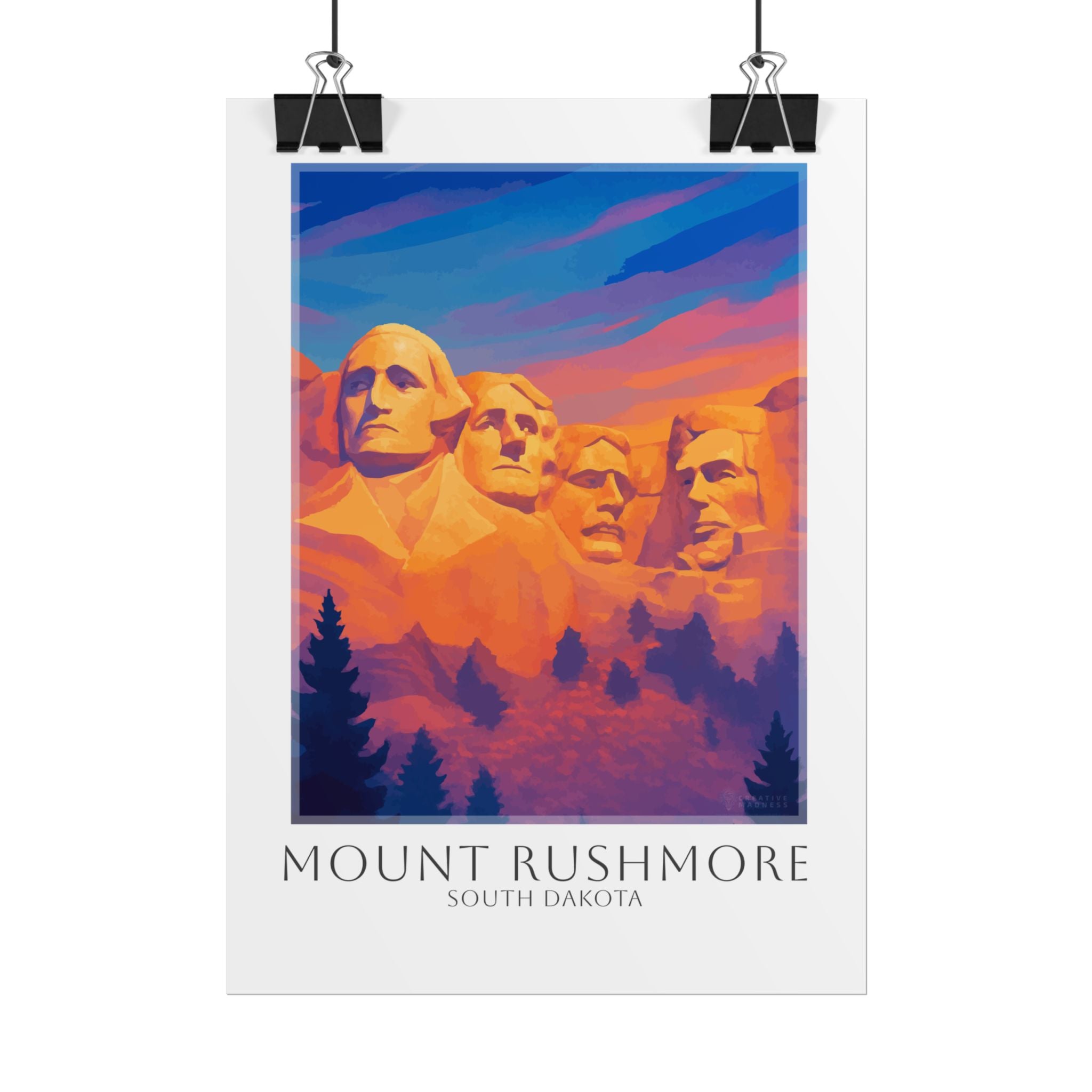 Mount Rushmore Travel Poster