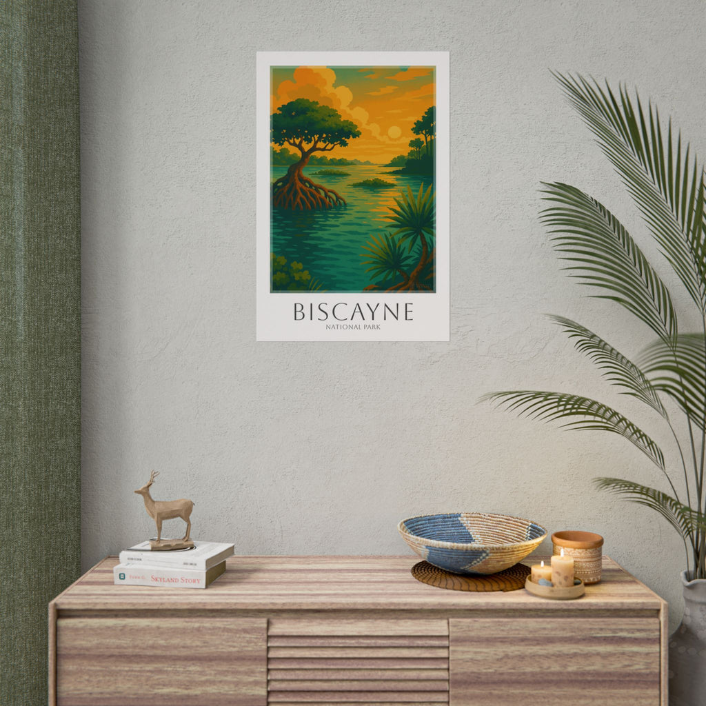 BISCAYNE * Travel Poster * National Park Wall Art