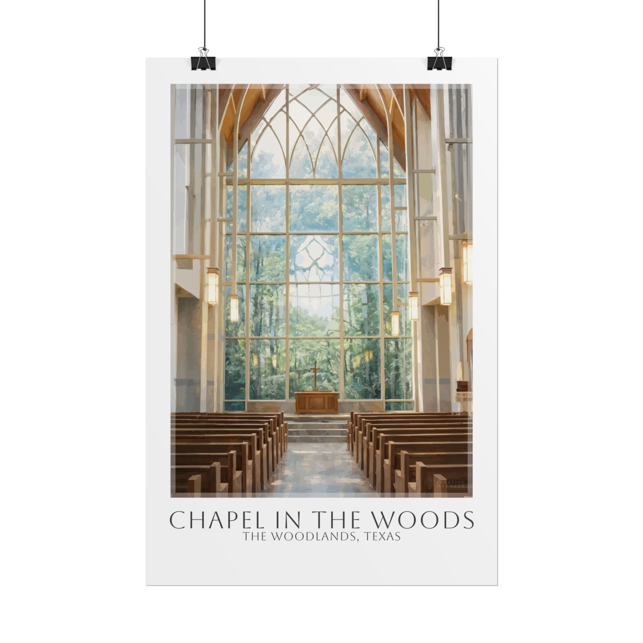 Chapel In The Woods Travel Poster