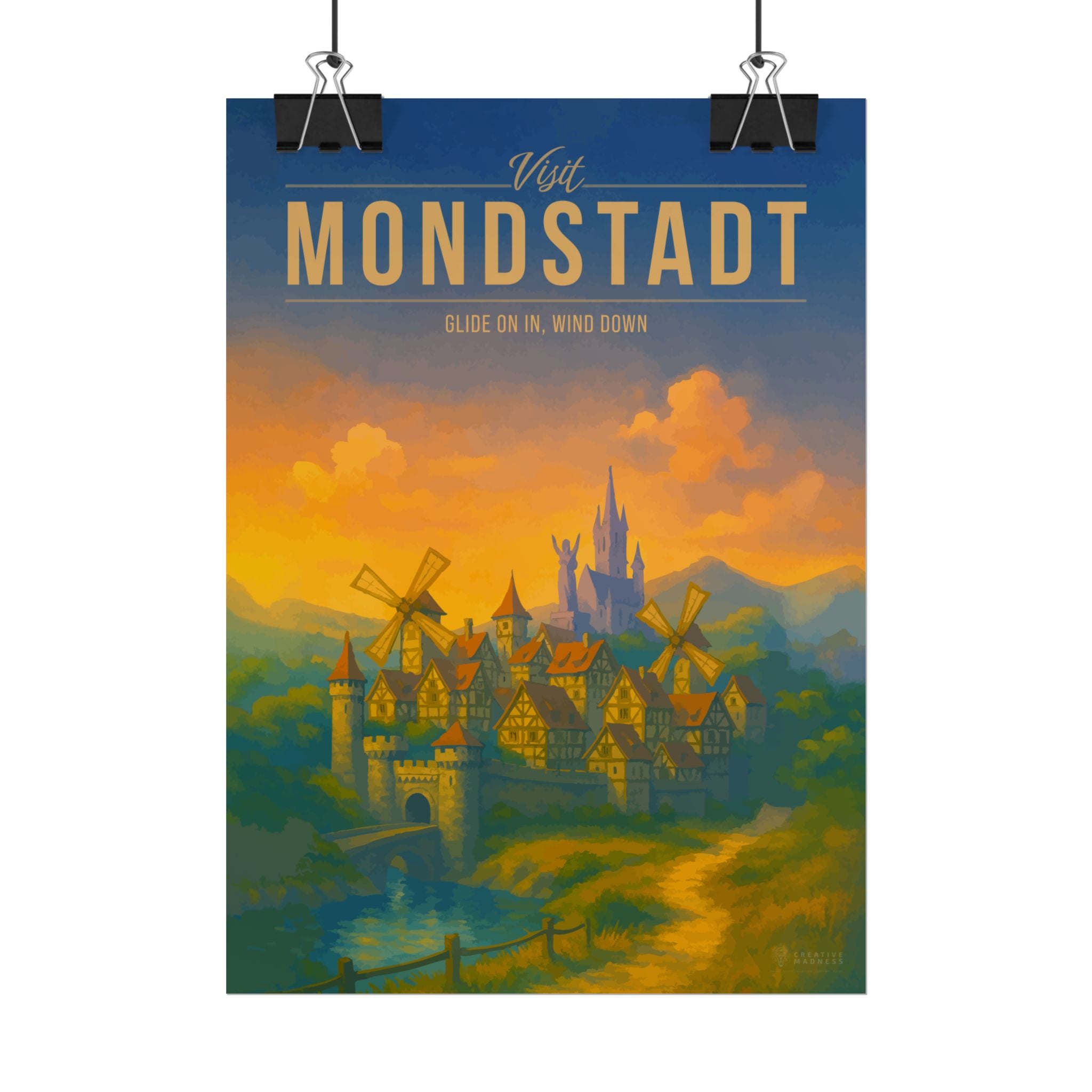 MONDSTADT * Travel Poster * Impactful Fantasy Wall Art