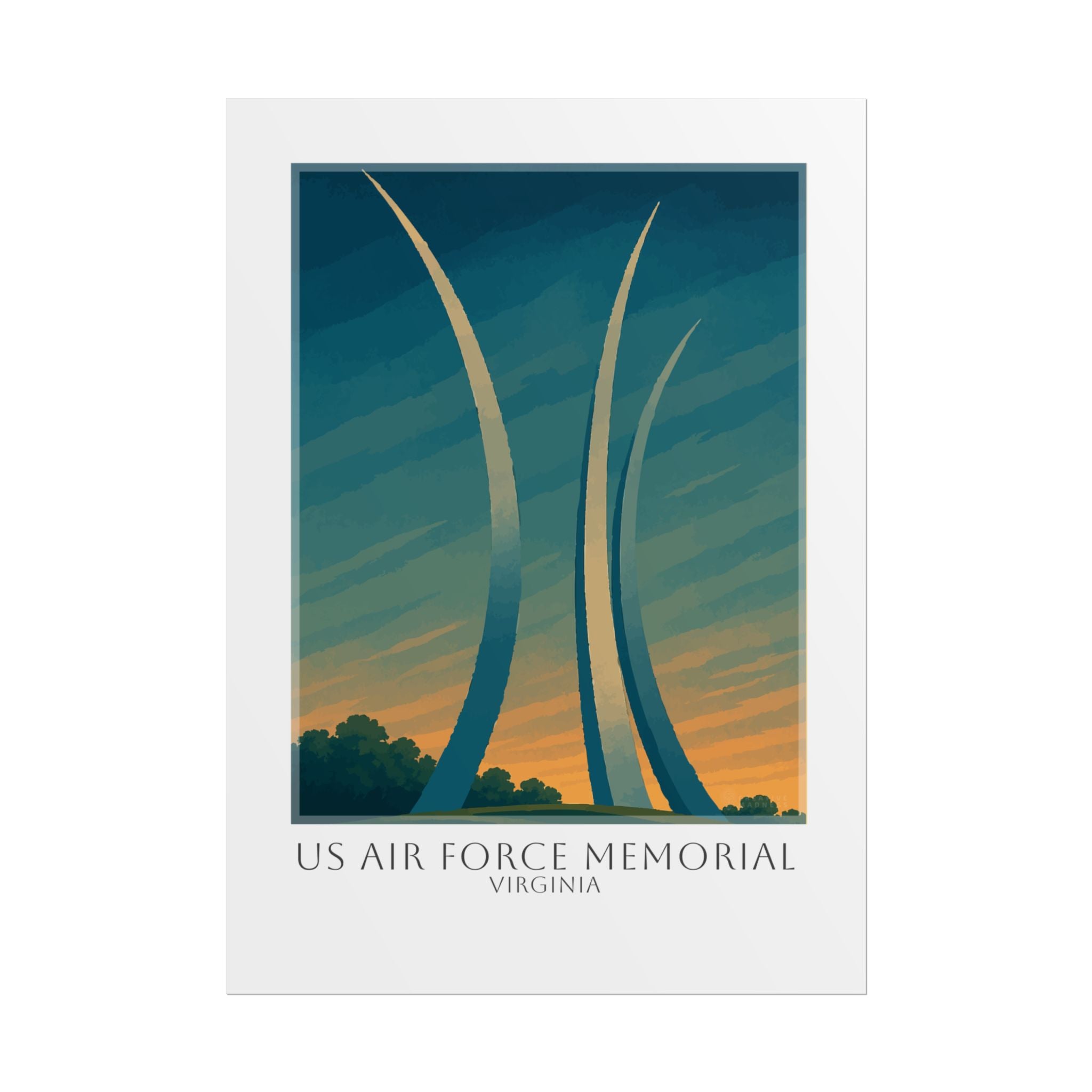 Us Air Force Memorial Travel Poster