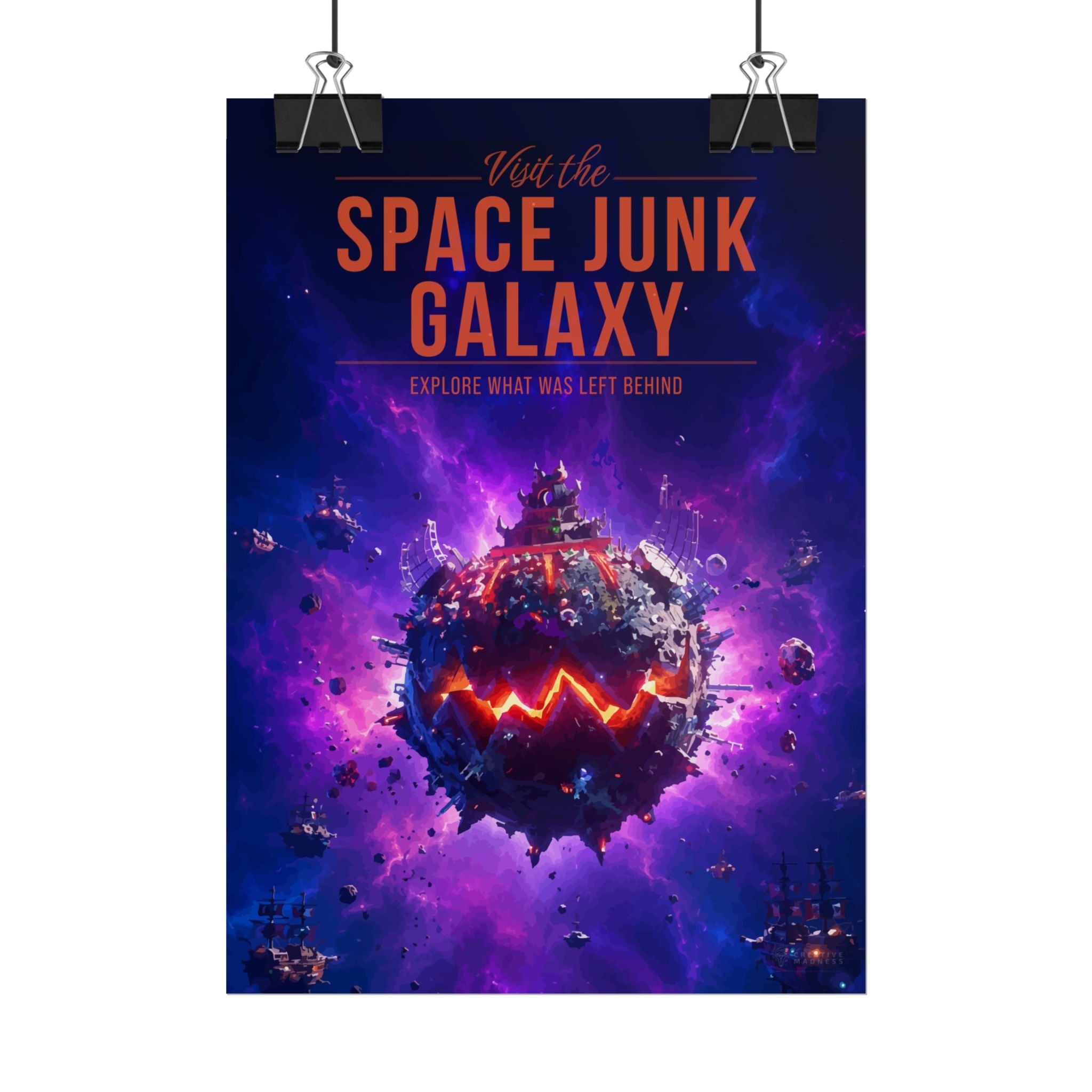 Space Junk Galaxy Travel Poster