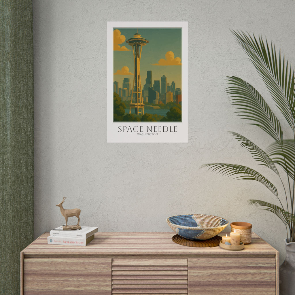 Space Needle Travel Poster