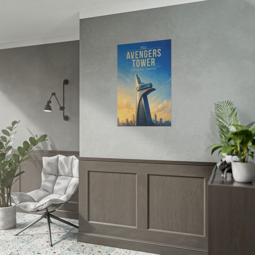 Avengers Tower Travel Poster