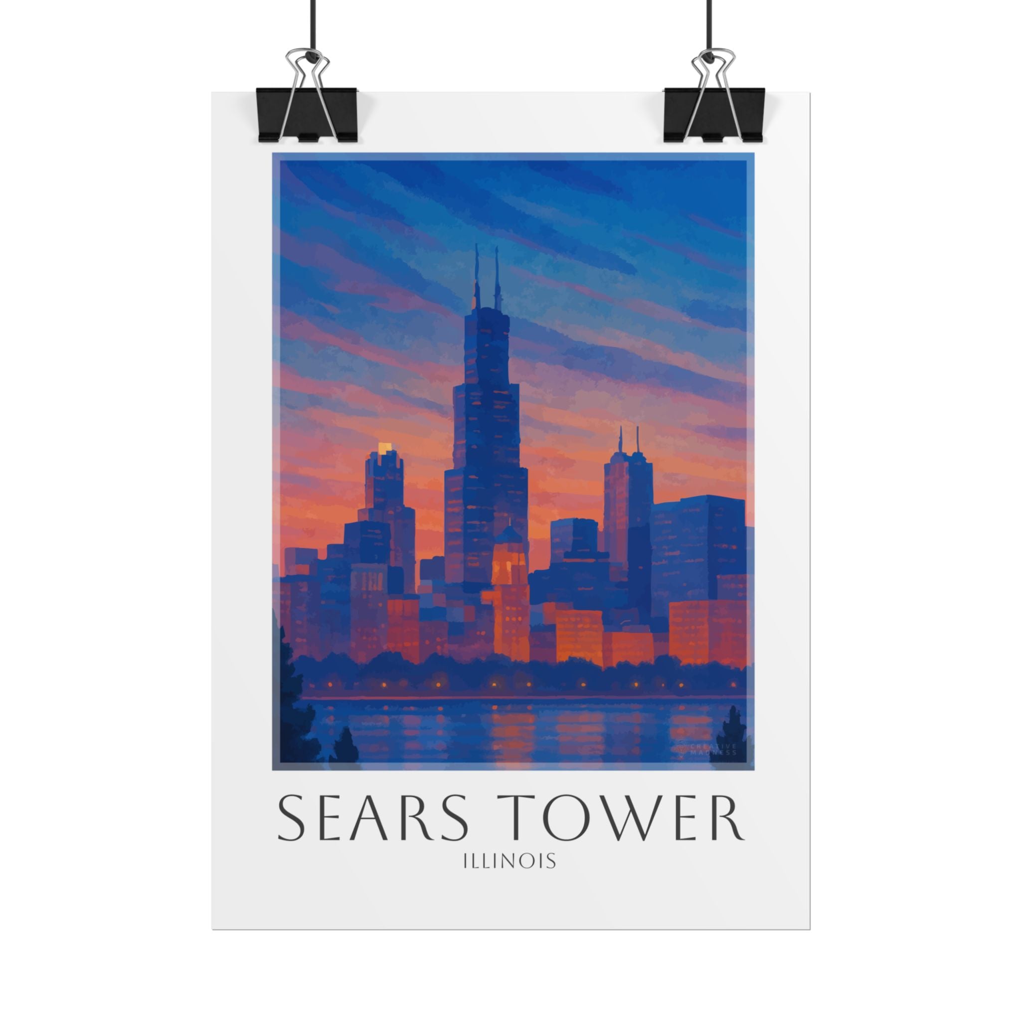 Sears Tower Travel Poster