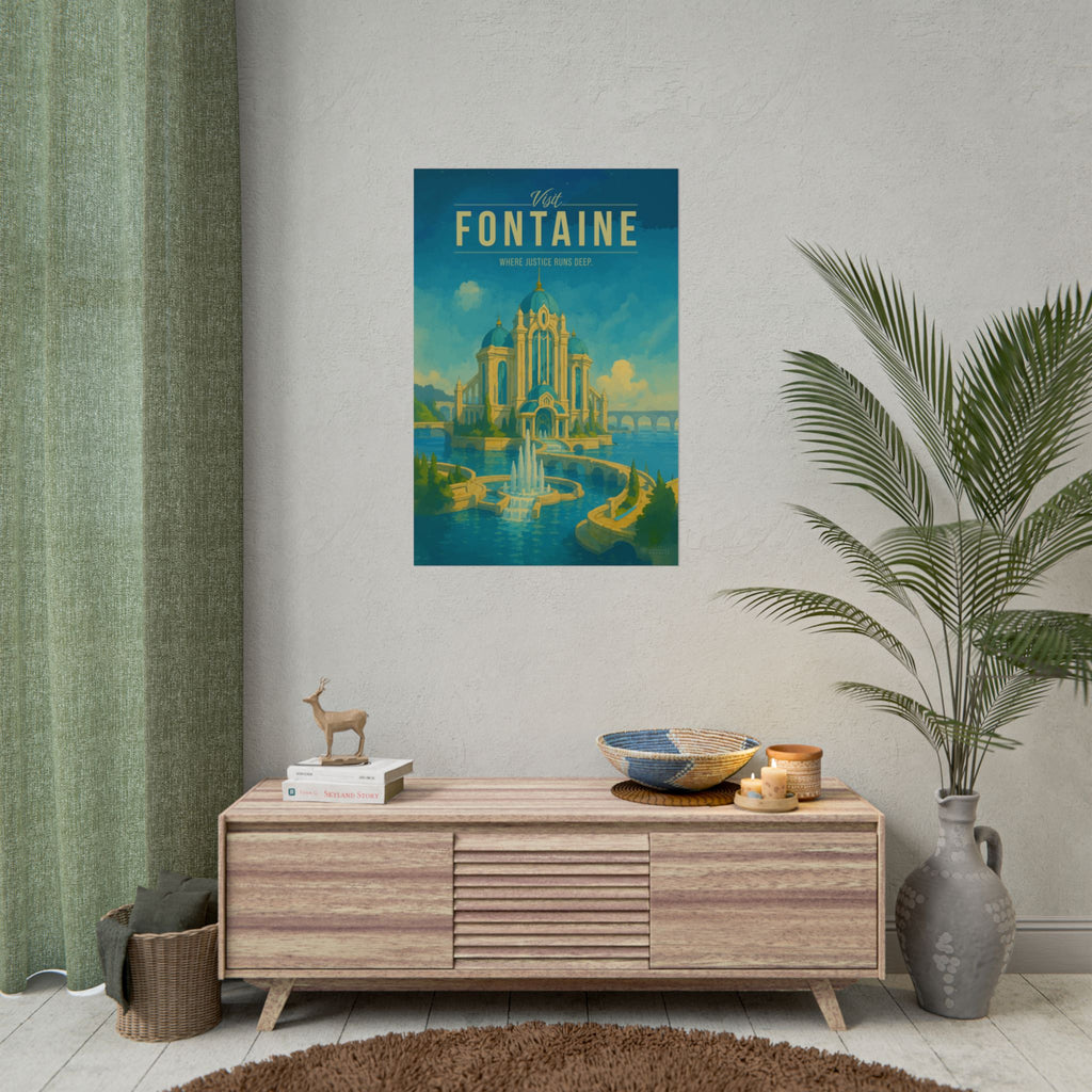 FONTAINE * Travel Poster * Impactful Fantasy Wall Art