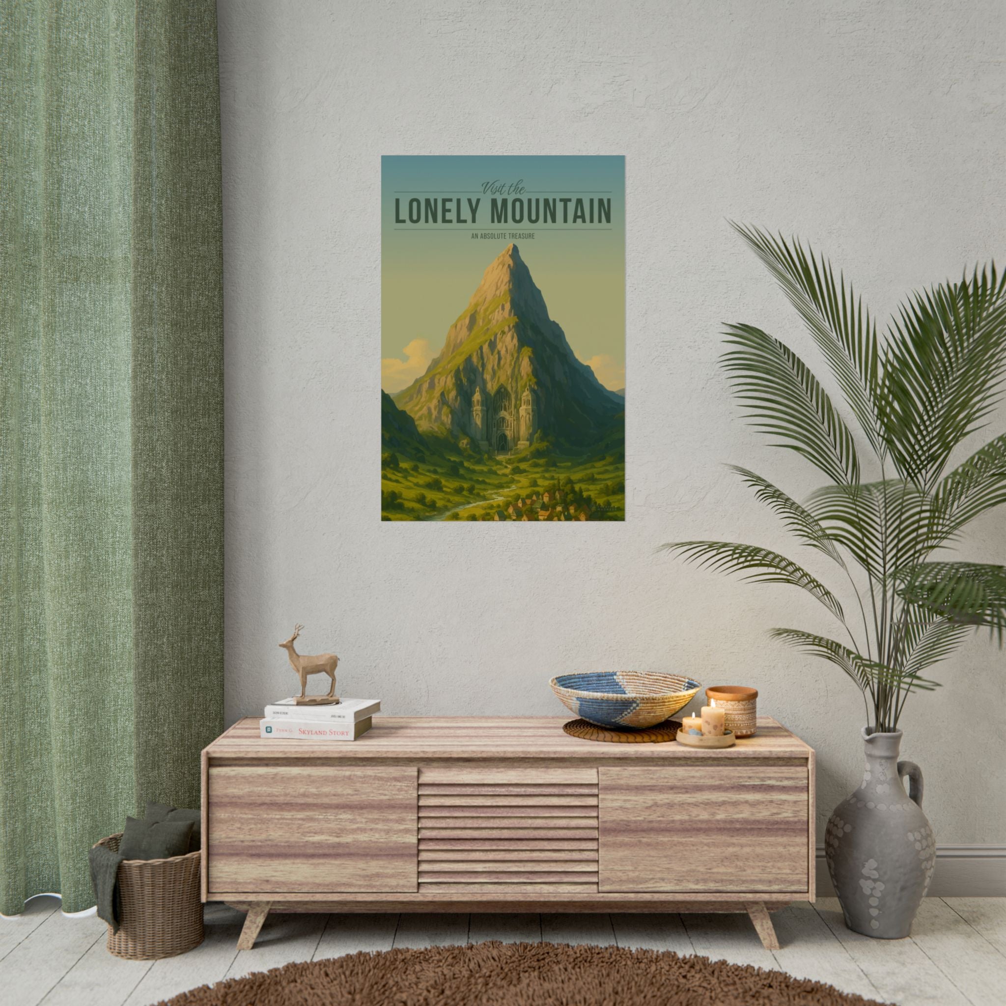 Lonely Mountain Travel Poster