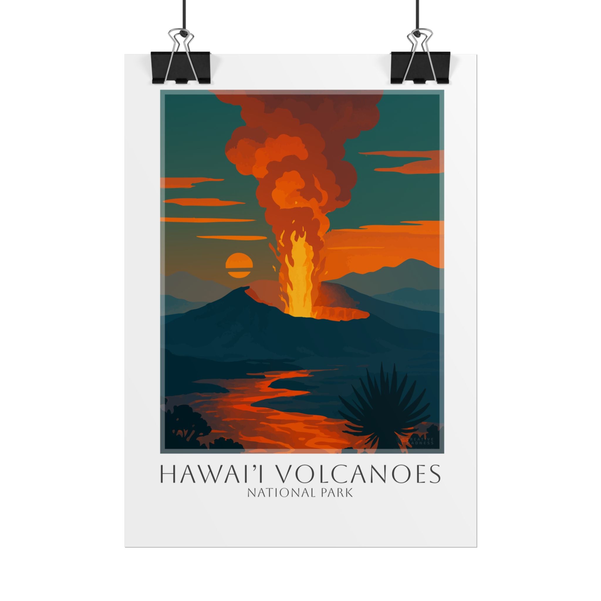 HAWAII VOLCANOES  * Travel Poster * National Park Wall Art