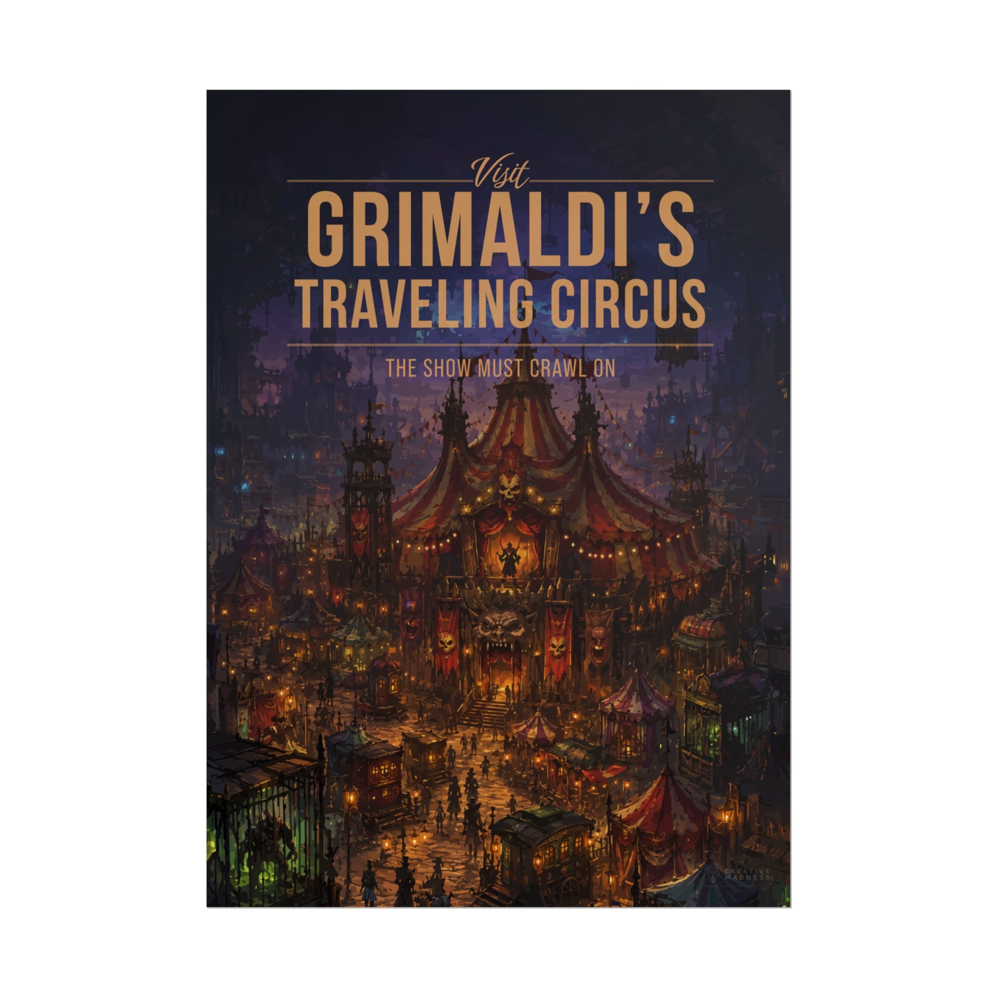 Grimaldis Travelling Circus Travel Poster