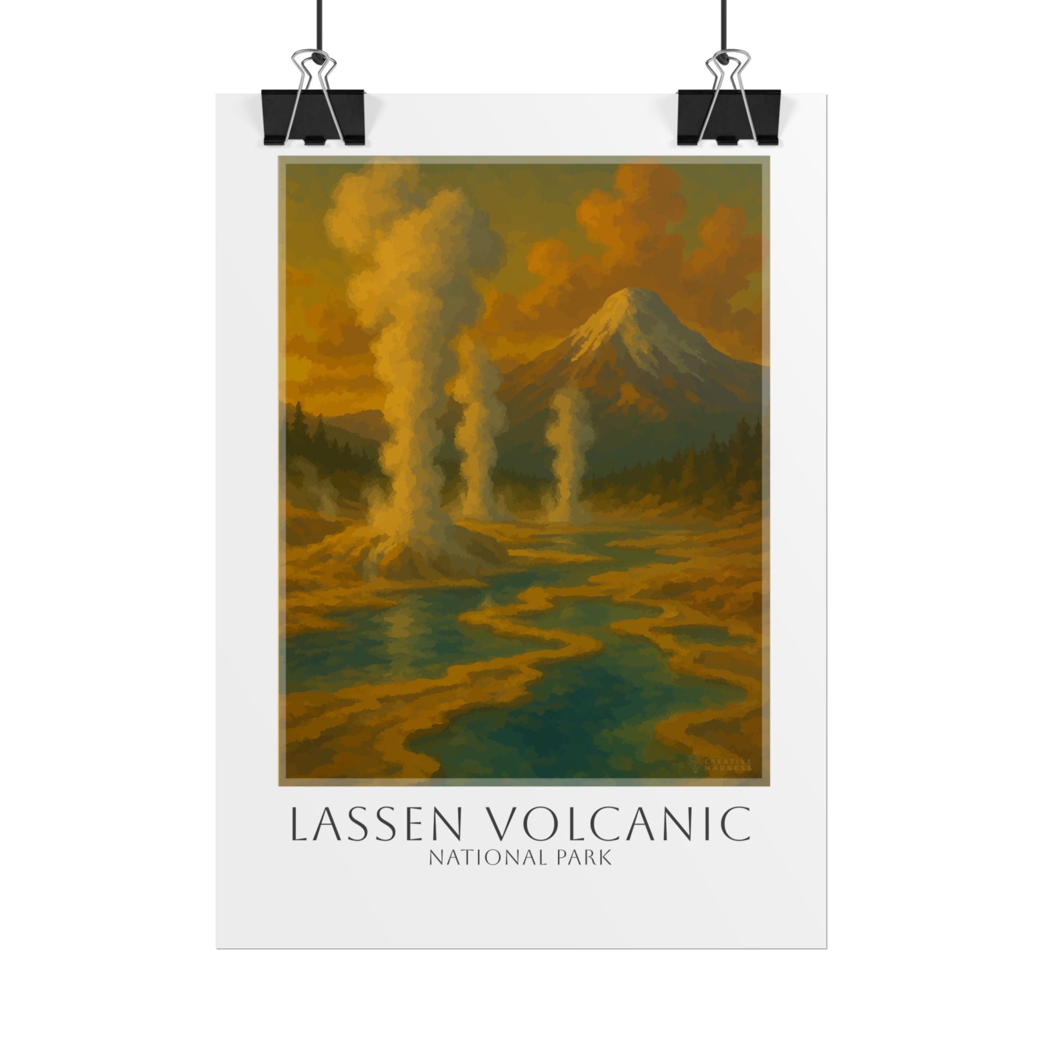 LASSEN VOLCANIC * Travel Poster * National Park Wall Art