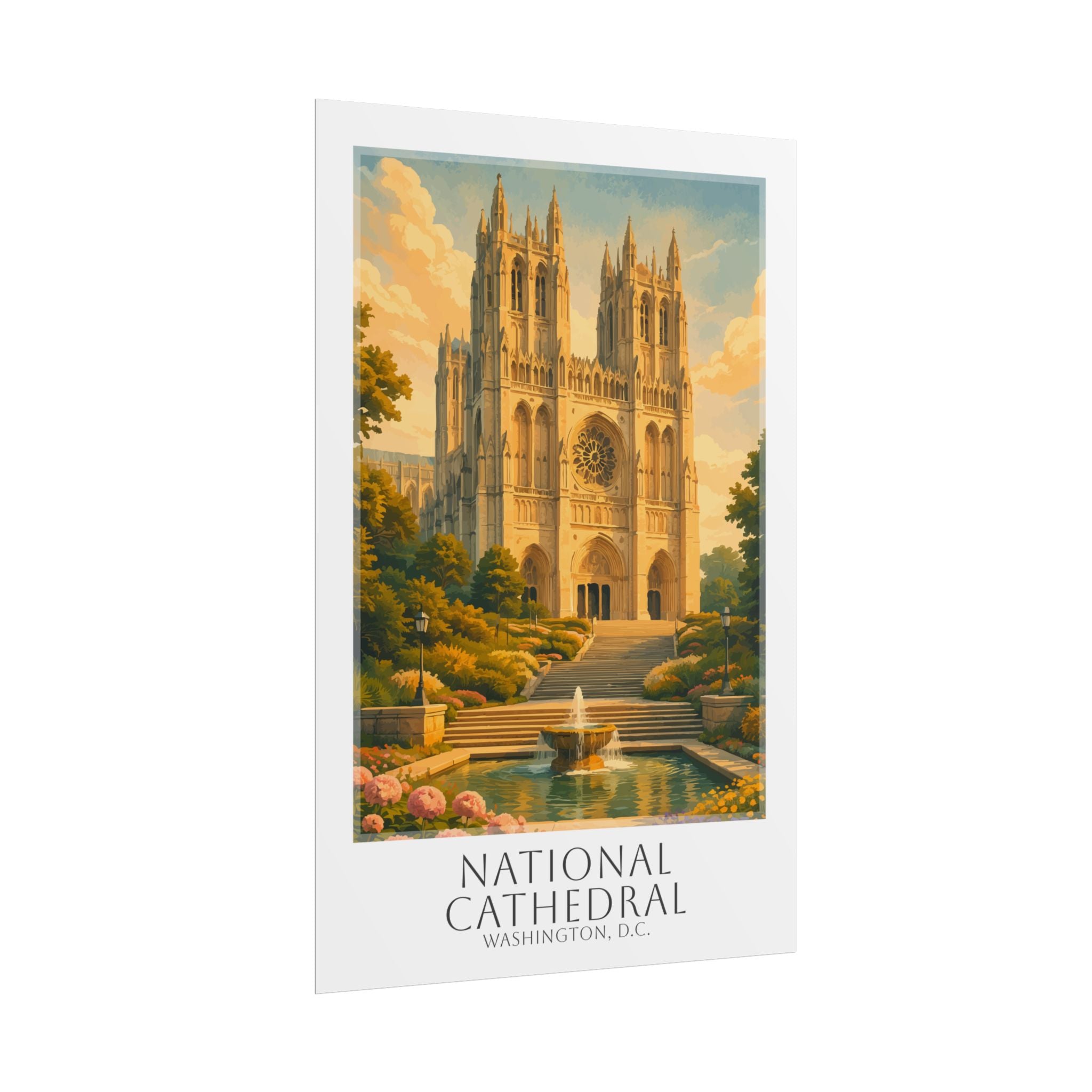 National Cathedral Travel Poster