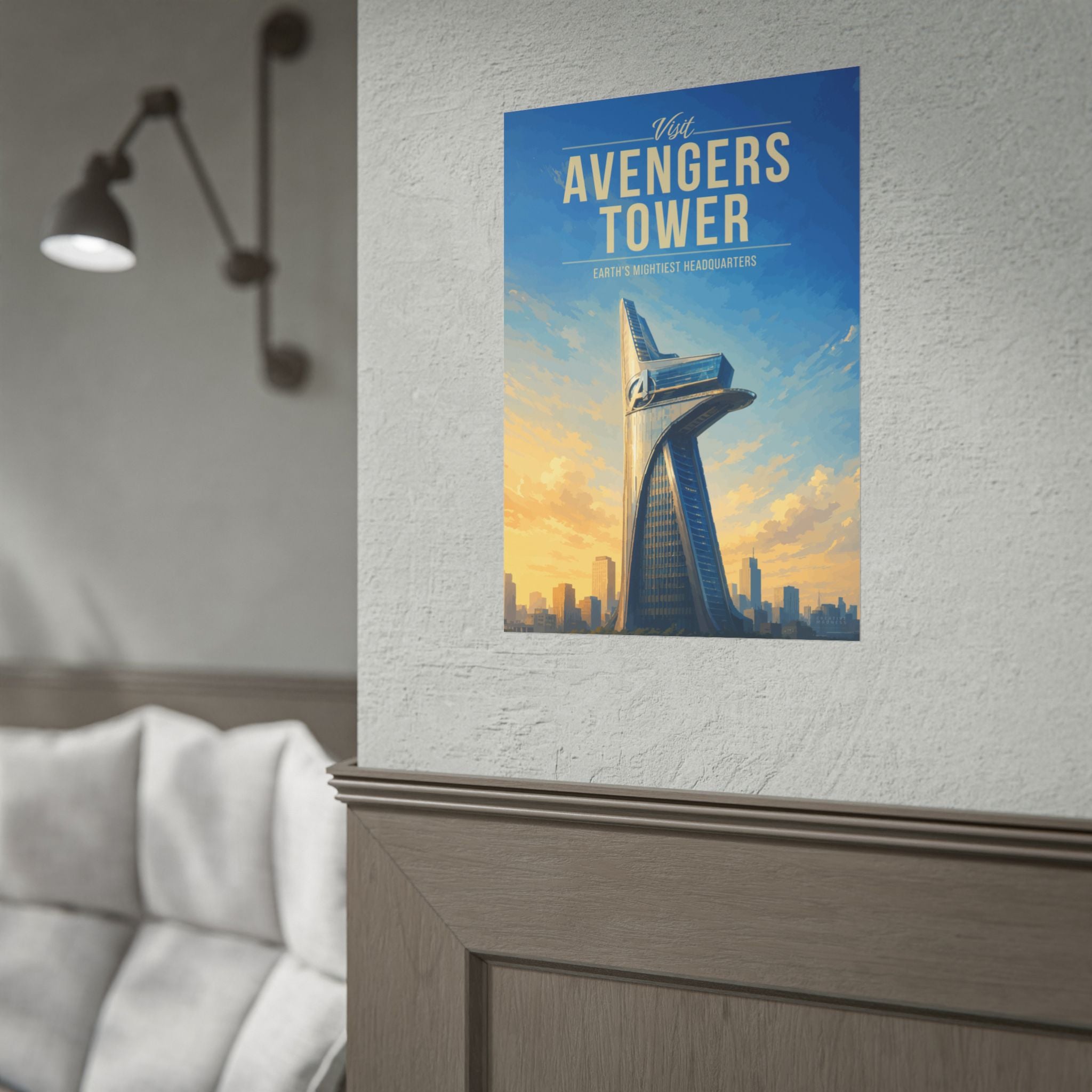 Avengers Tower Travel Poster