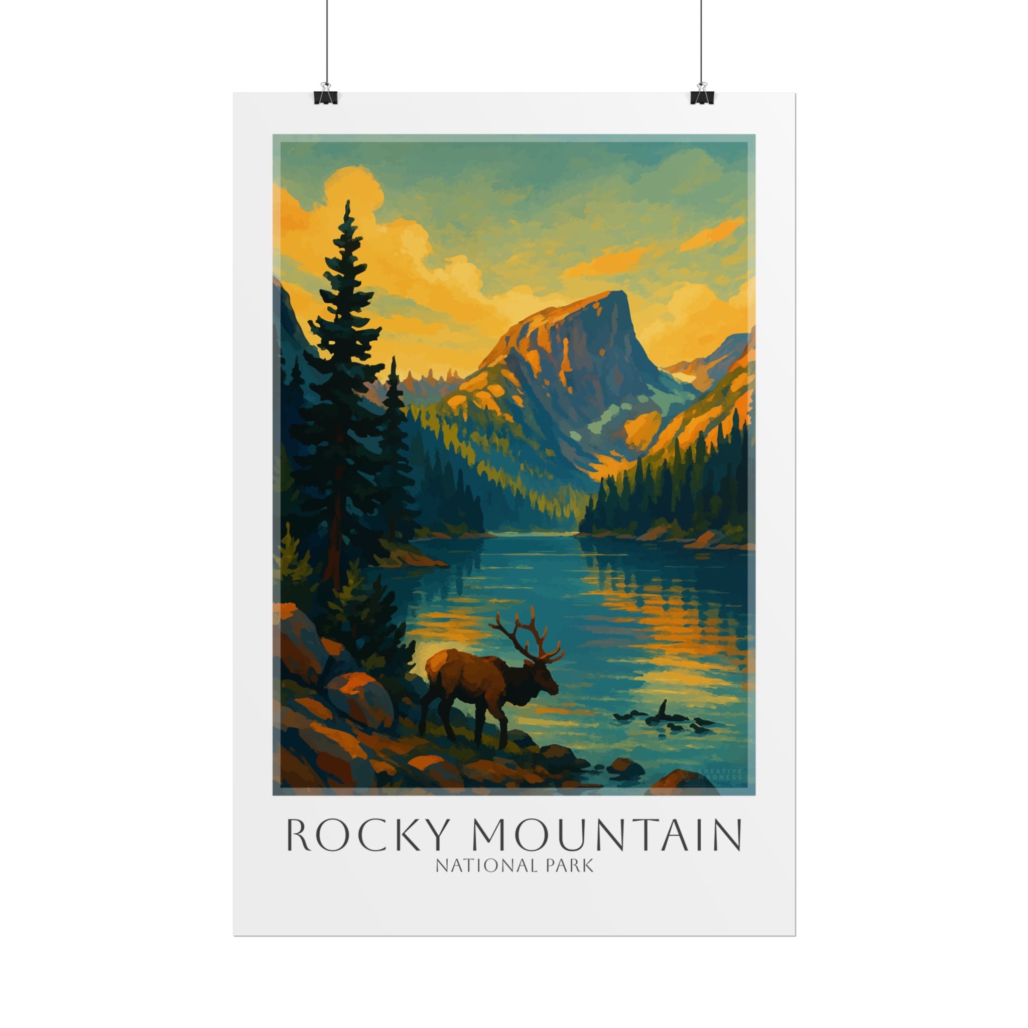 ROCKY MOUNTAIN  * Travel Poster * National Park Wall Art