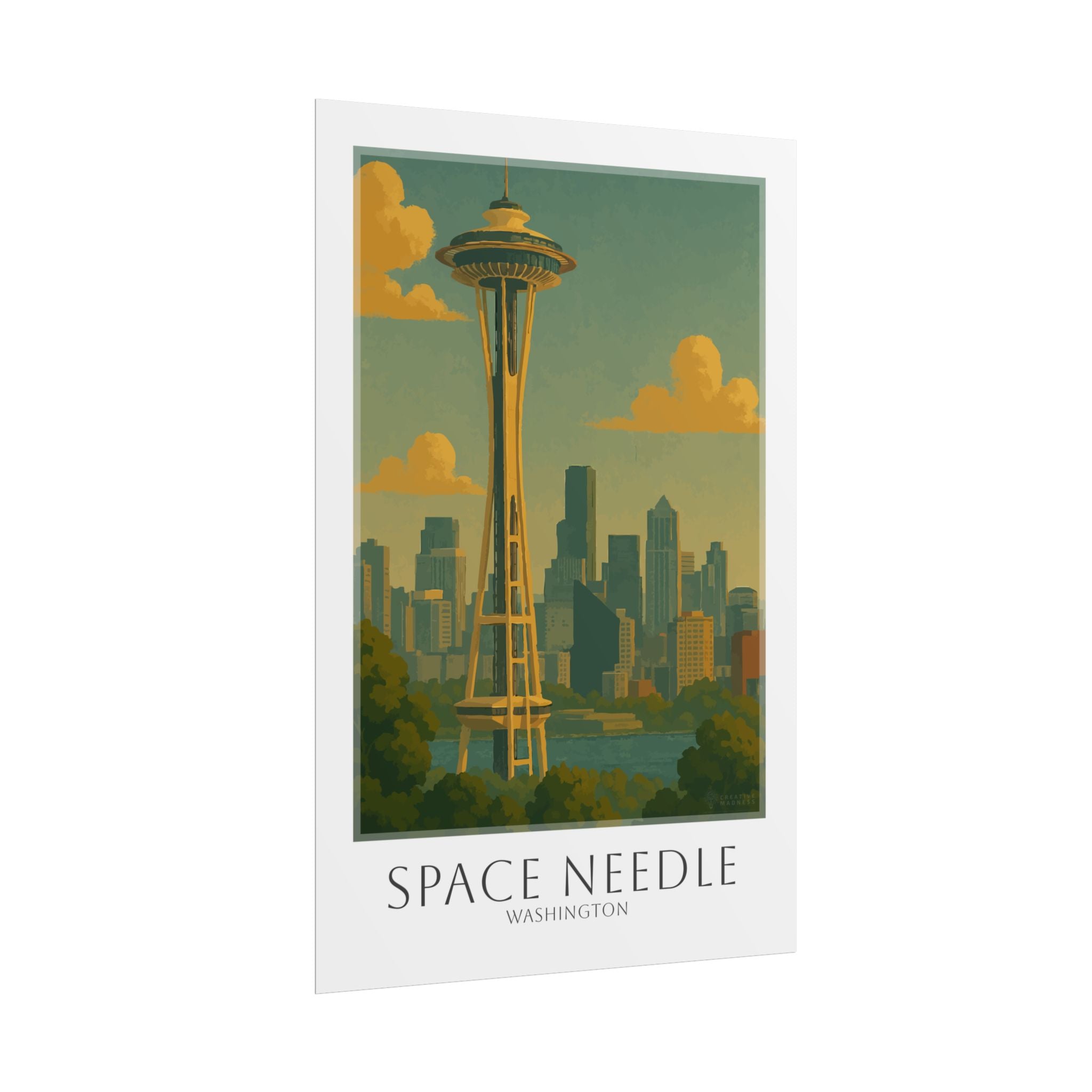 Space Needle Travel Poster