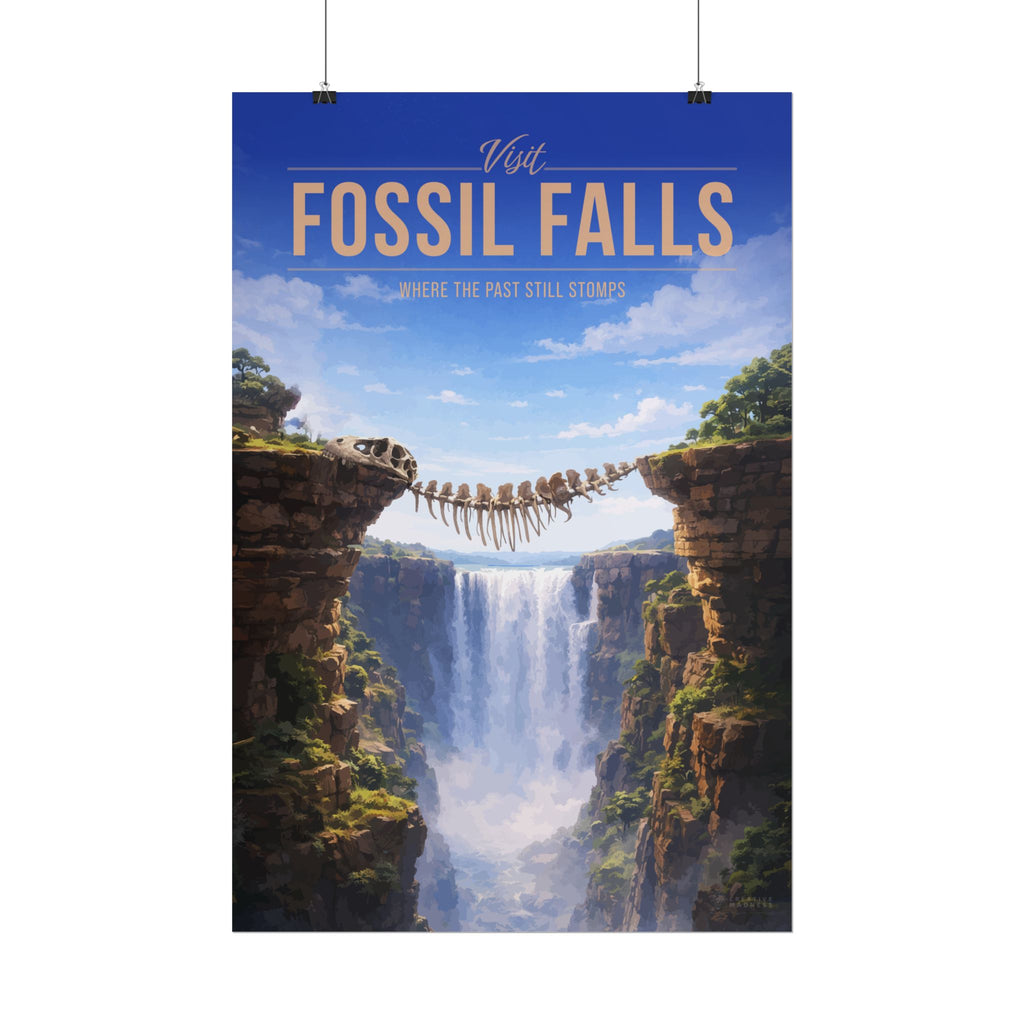 Fossil Falls Travel Poster