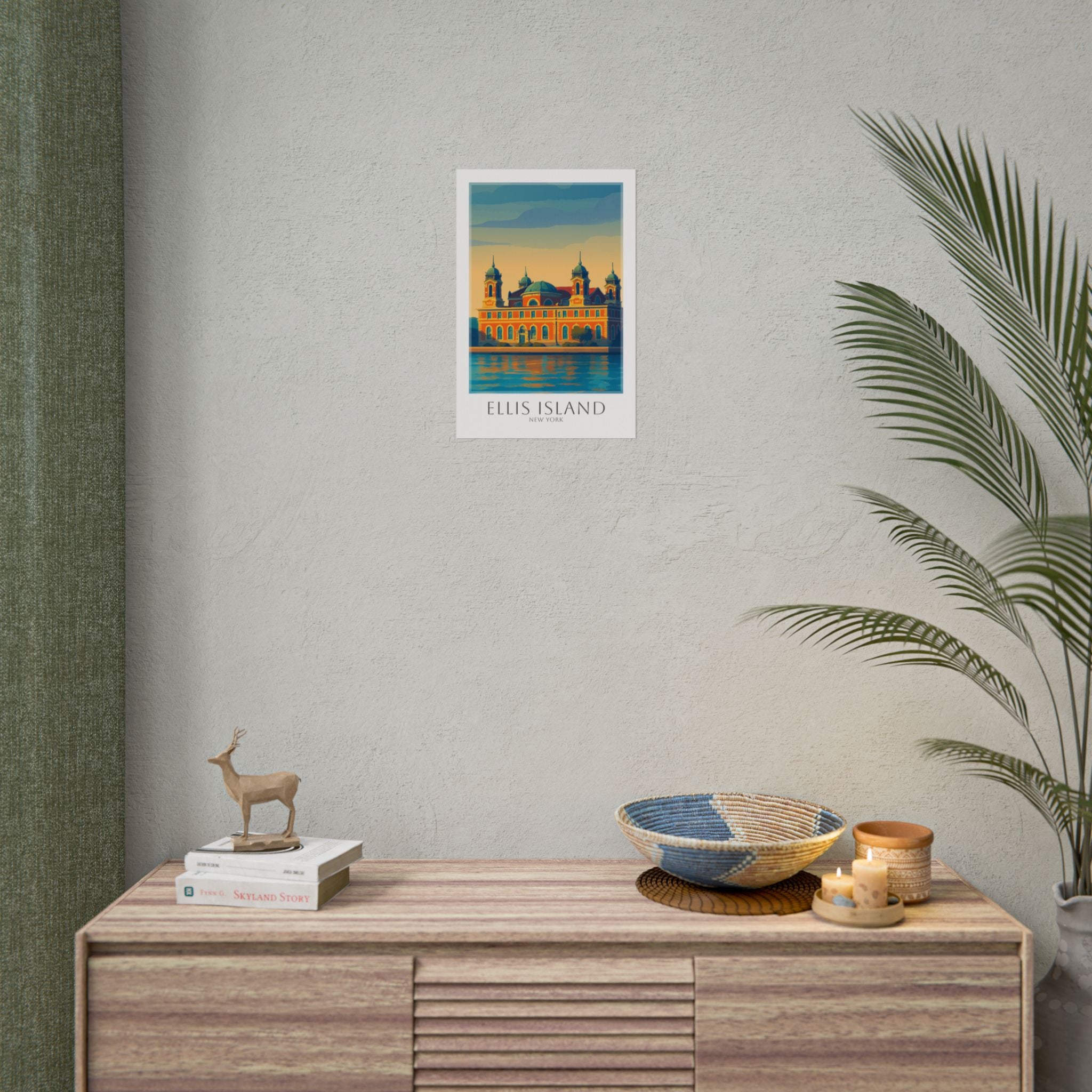 Ellis Island Travel Poster