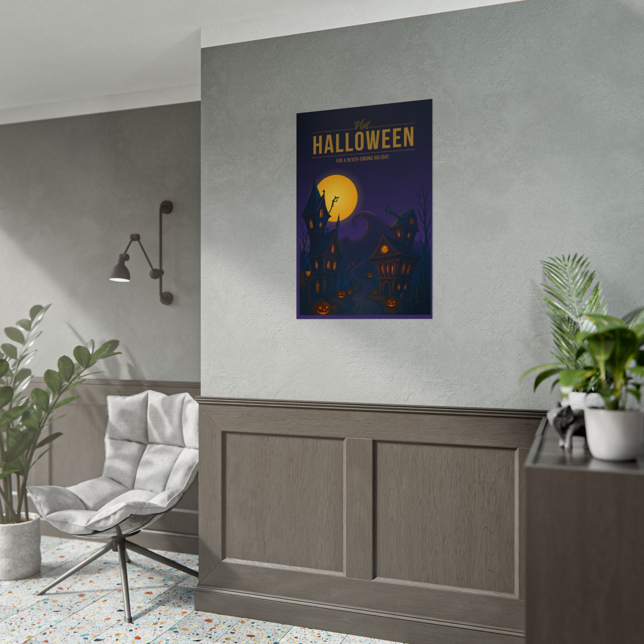 Halloween Town Travel Poster