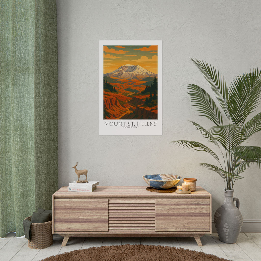 Mount St Helens Travel Poster