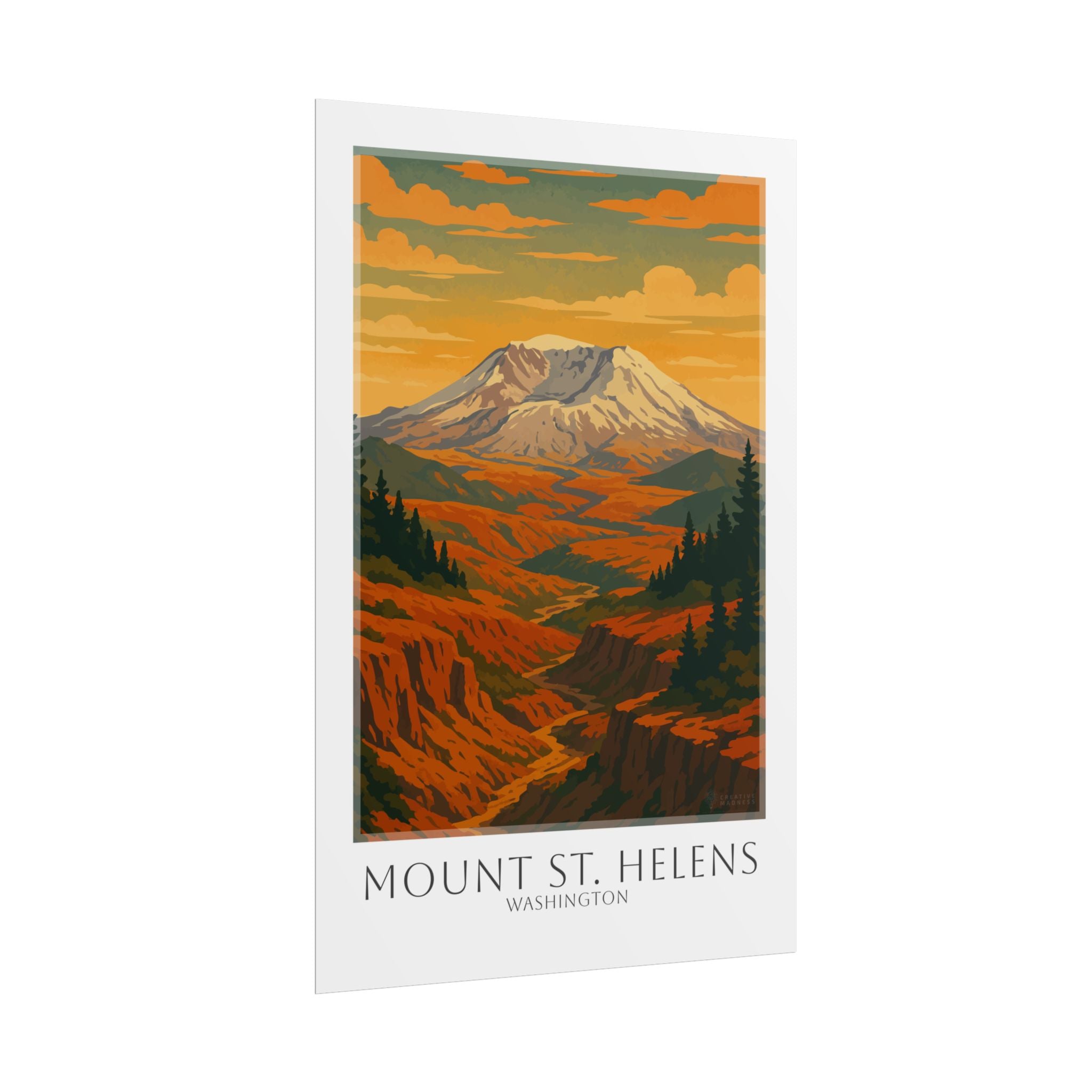 Mount St Helens Travel Poster
