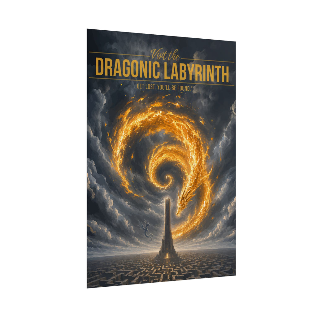 Dragonic Labyrinth Travel Poster