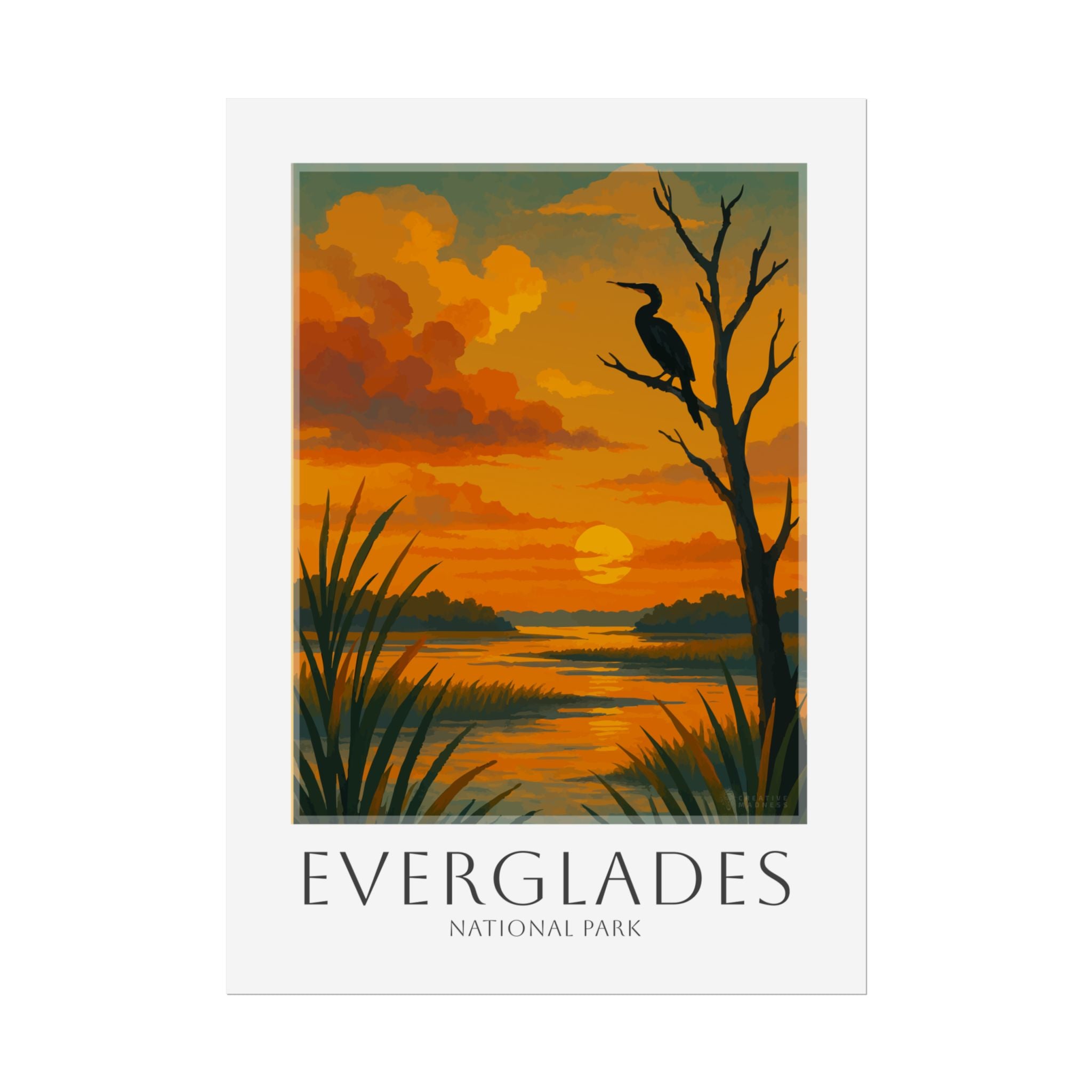 EVERGLADES * Travel Poster * National Park Wall Art