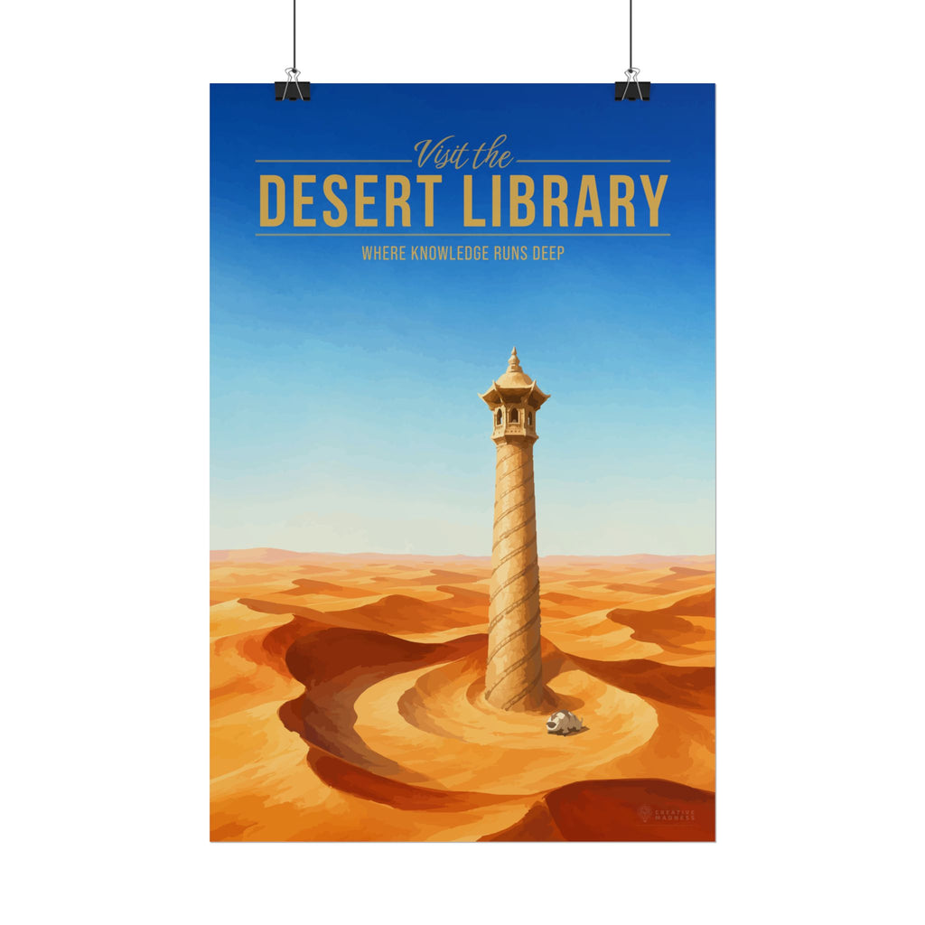 Desert Library Travel Poster