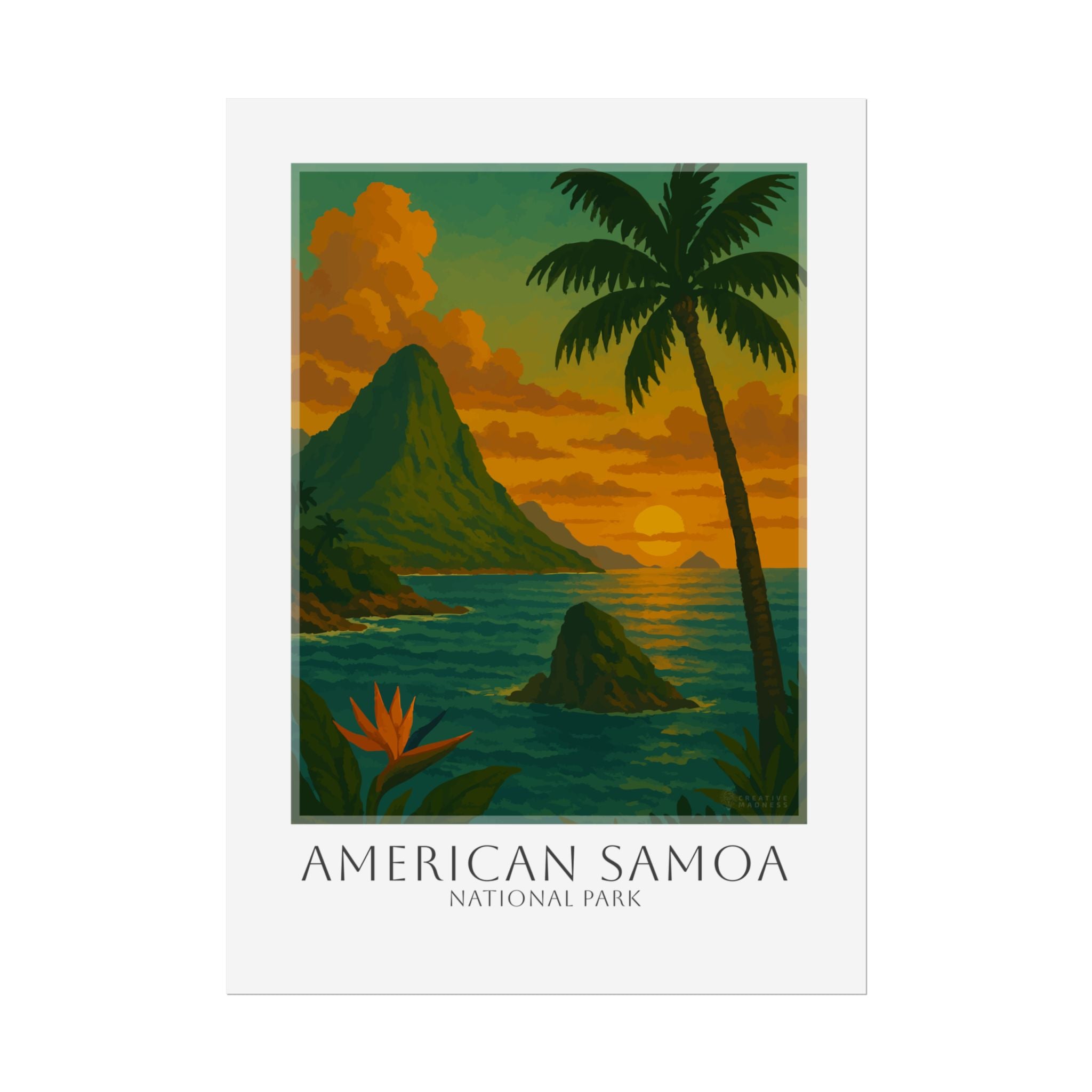 AMERICAN SAMOA * Travel Poster * National Park Wall Art