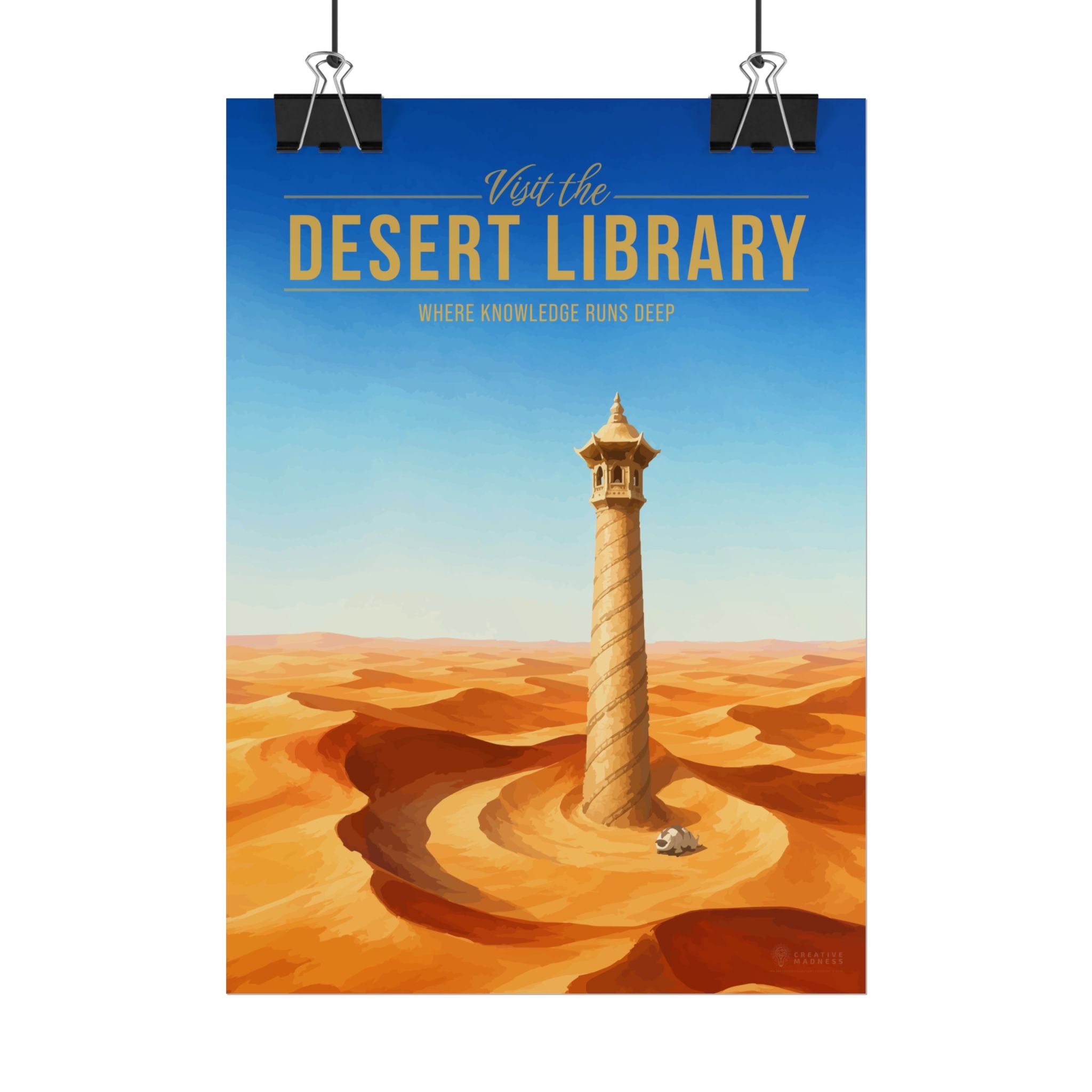 Desert Library Travel Poster