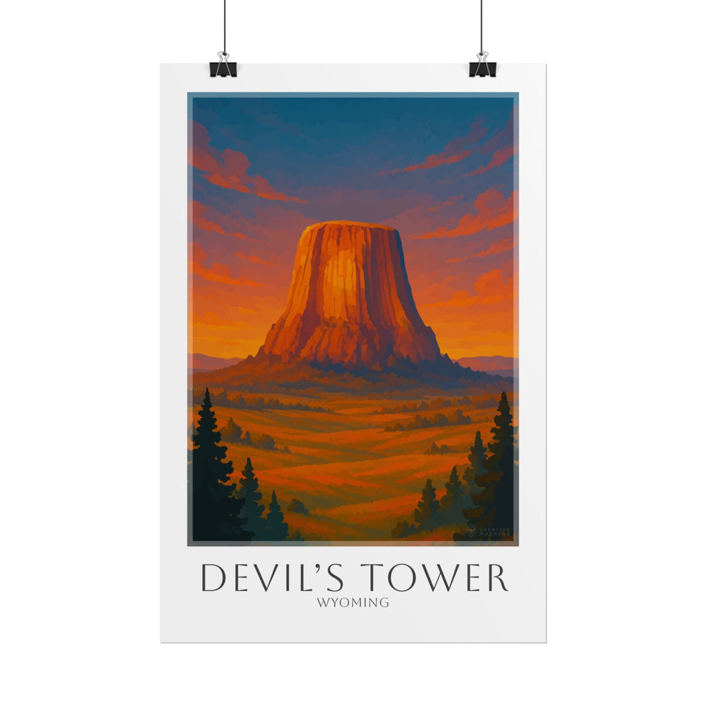 Devils Tower Travel Poster